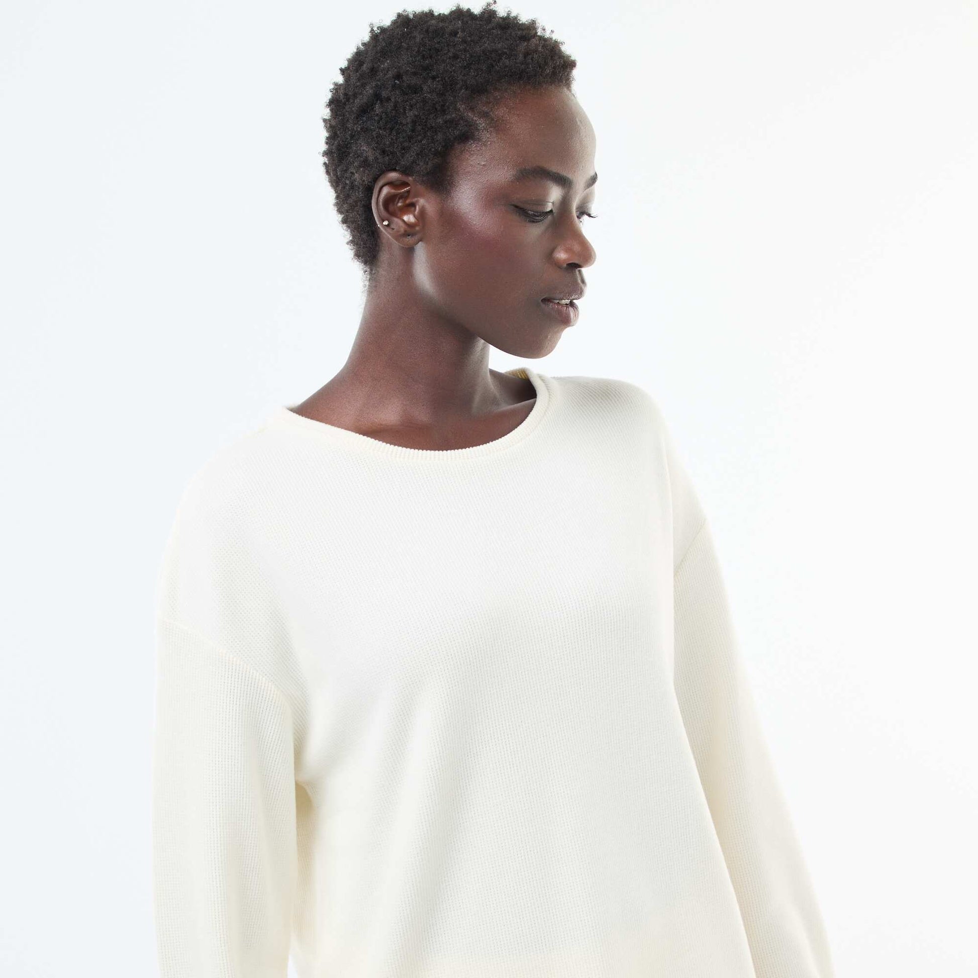 Ensemble de pyjama jersey uni BLANC