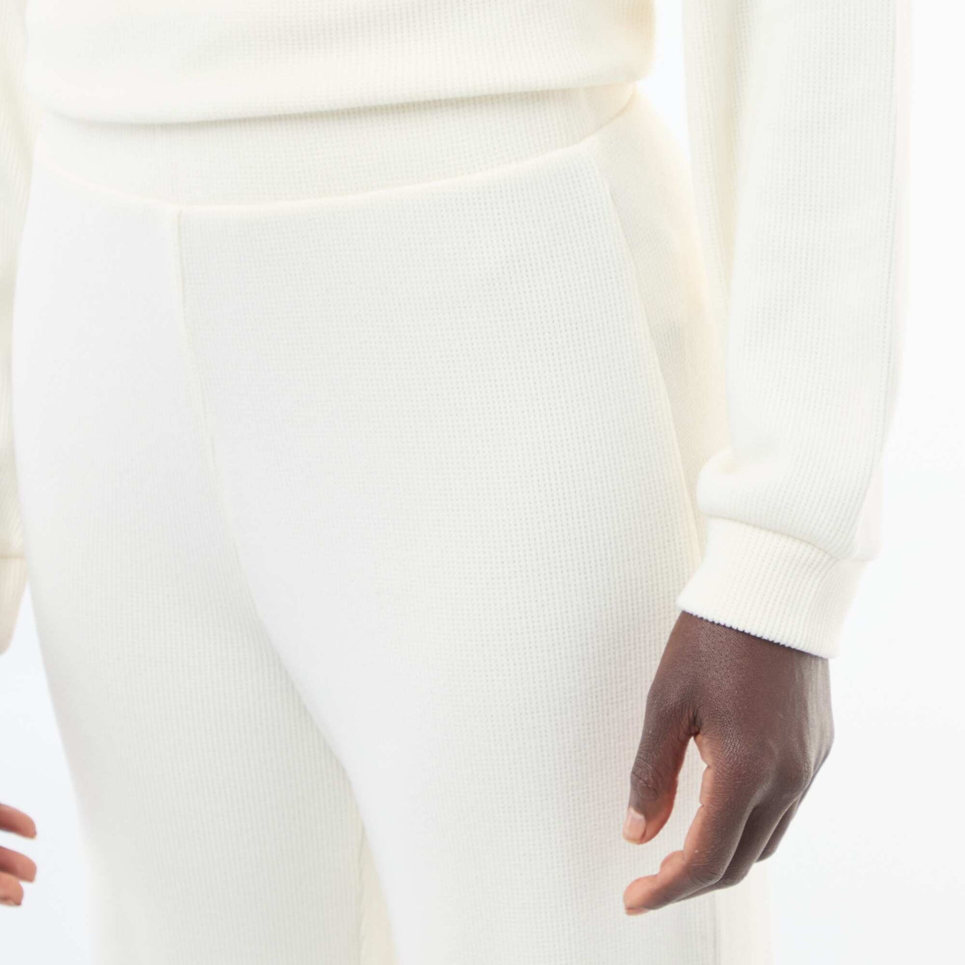 Ensemble de pyjama jersey uni BLANC