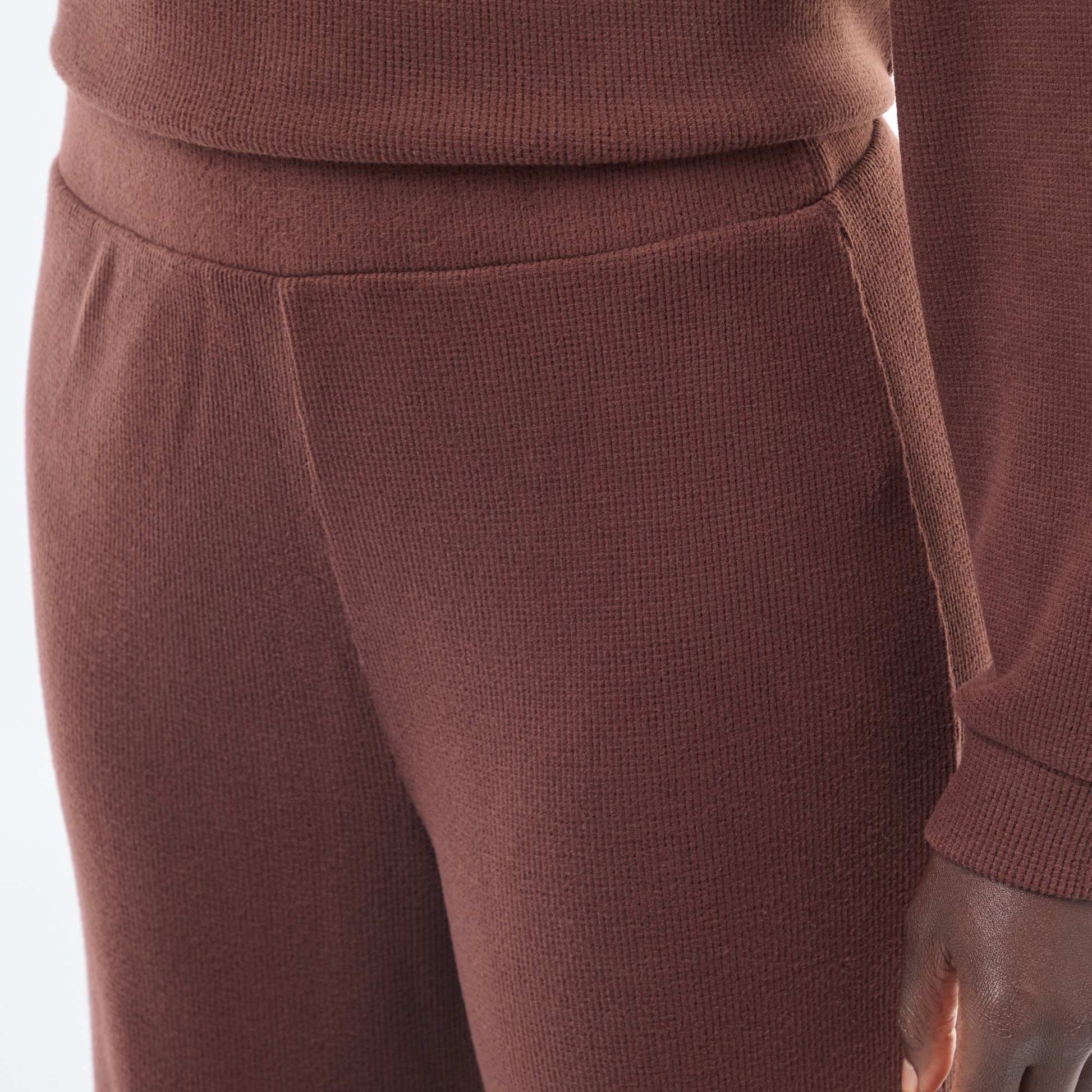 Ensemble de pyjama jersey uni MARRON
