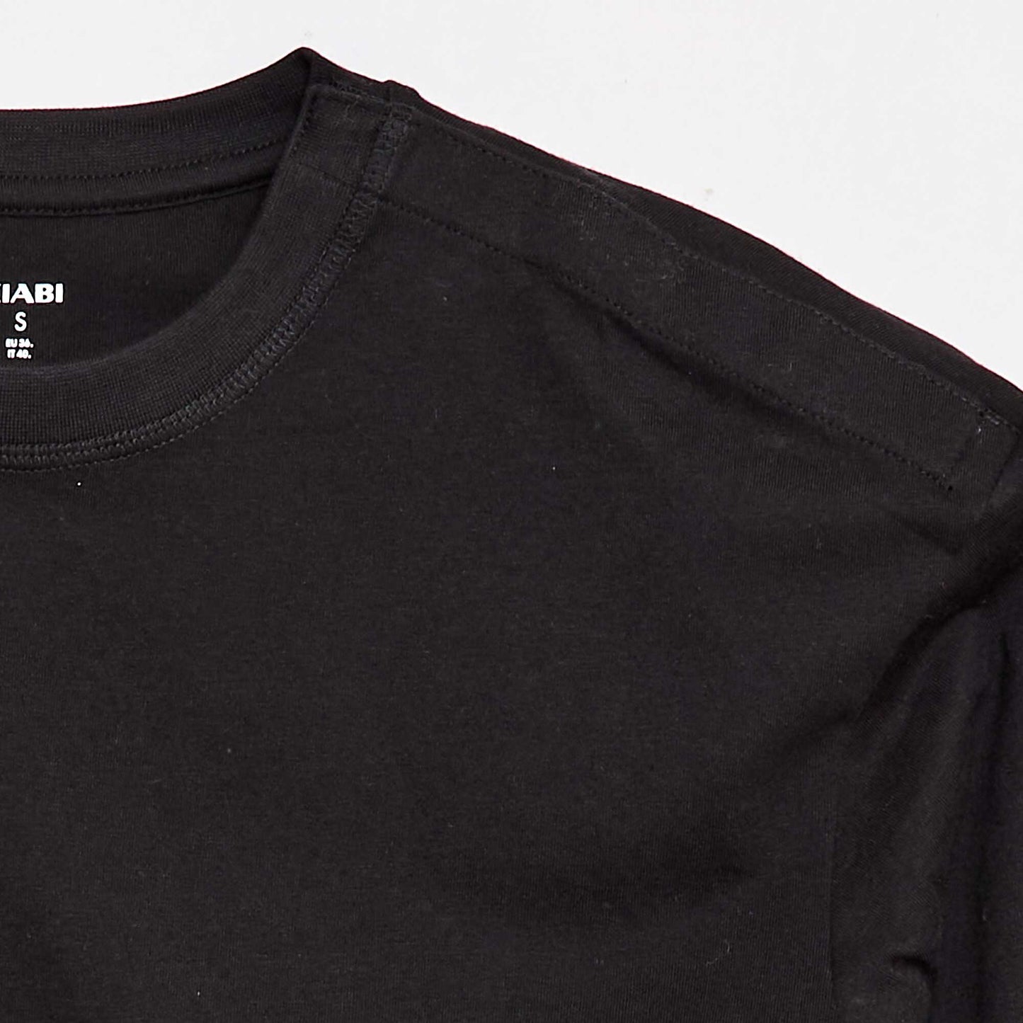 Tee-shirt marinière épaule scratchée - collection facile à enfiler NOIR