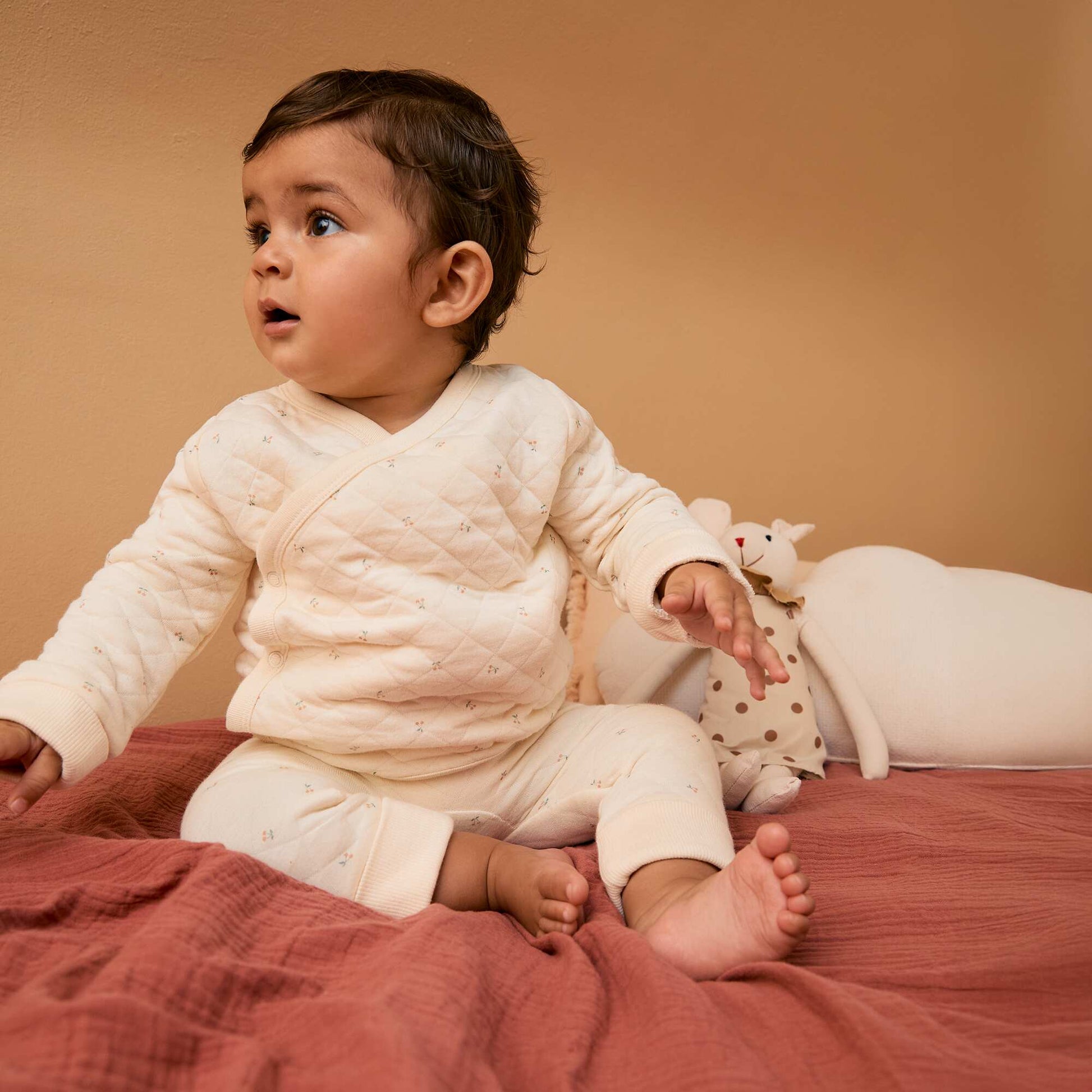 Ensemble pyjama jersey en coton BLANC