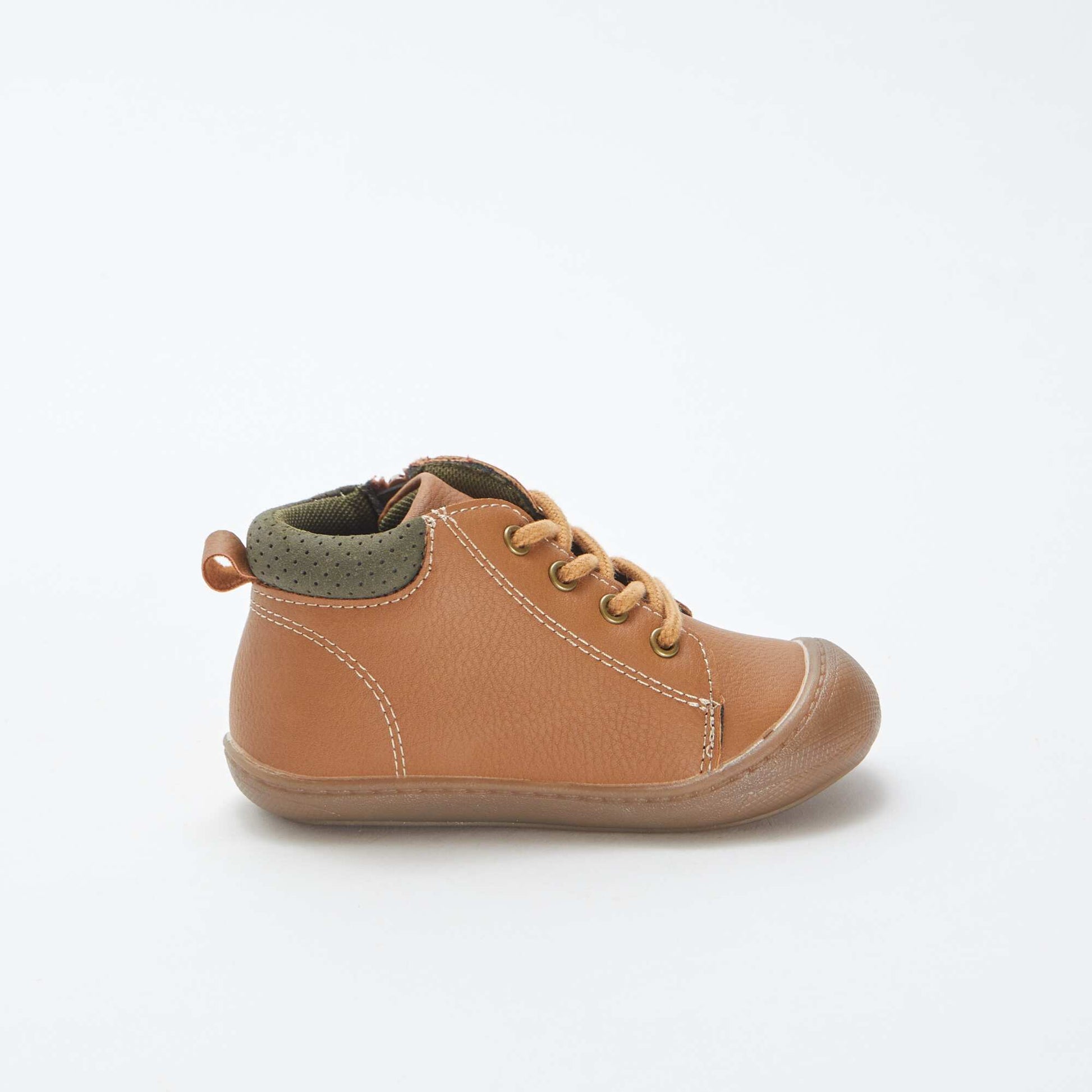 Chaussures KITCHOUN premiers pas à lacets MARRON