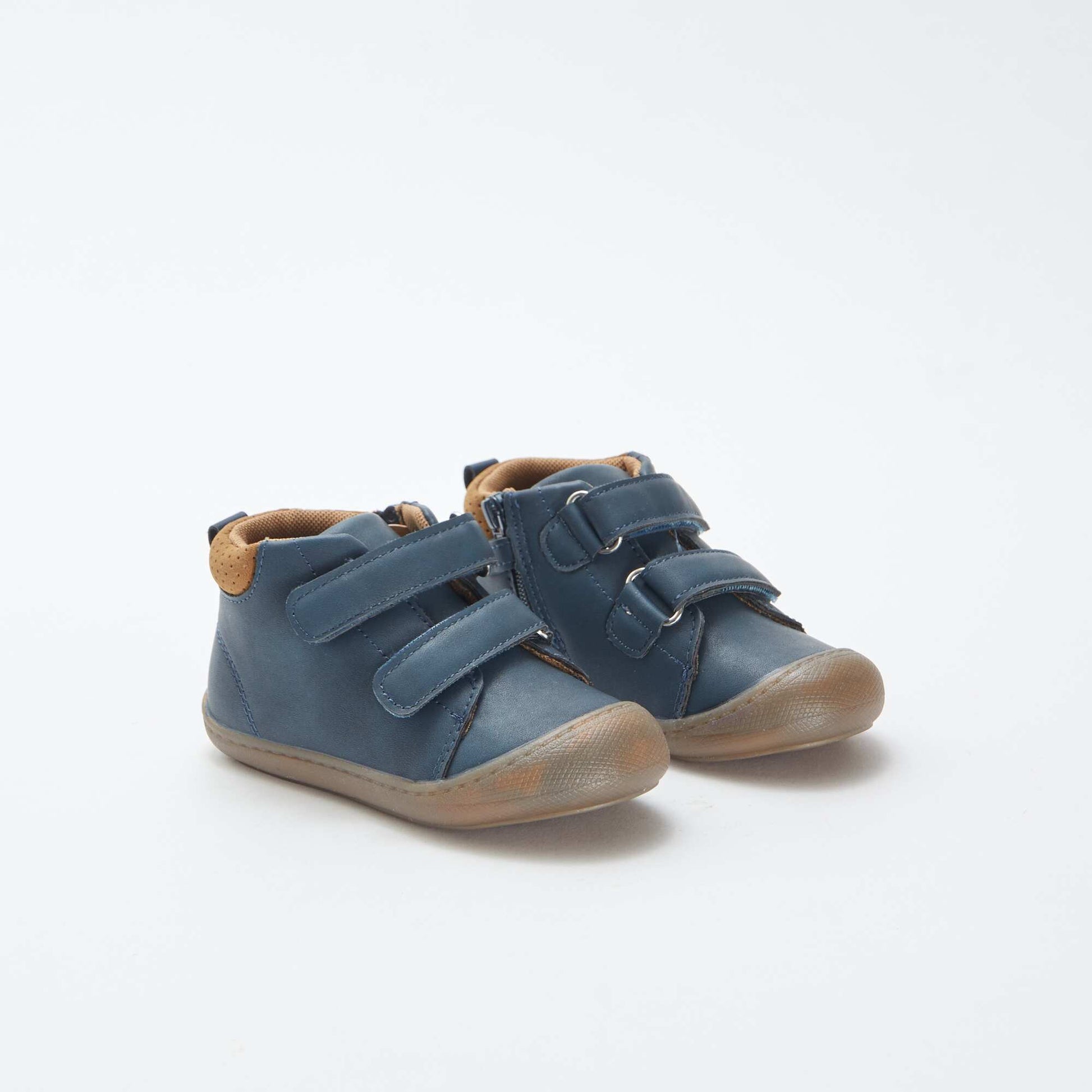 Chaussures KITCHOUN premiers pas à scratchs BLEU
