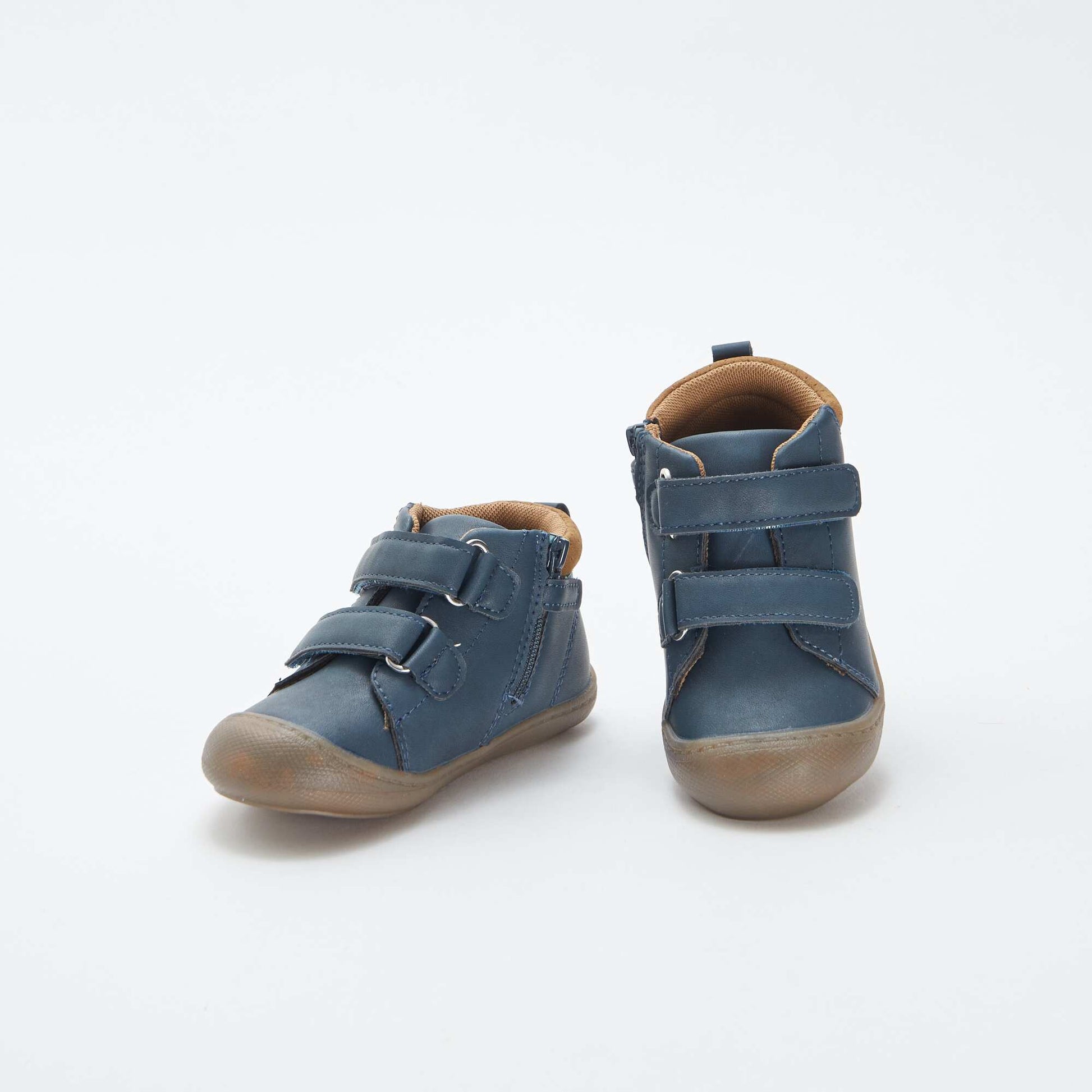 Chaussures KITCHOUN premiers pas à scratchs BLEU