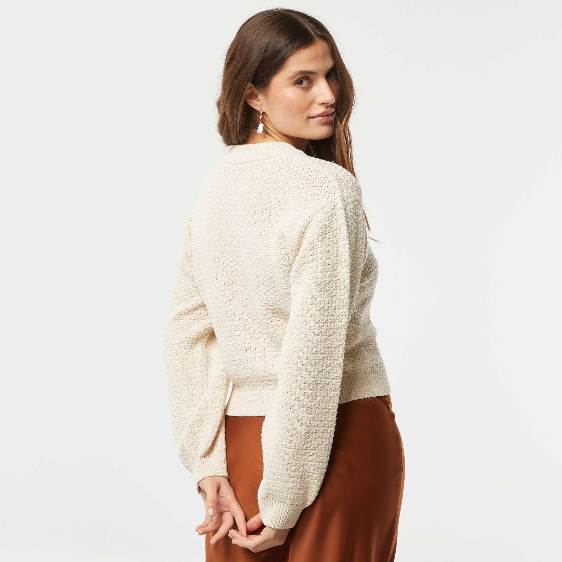 Gilet avec boutons fantaisies dorés BEIGE