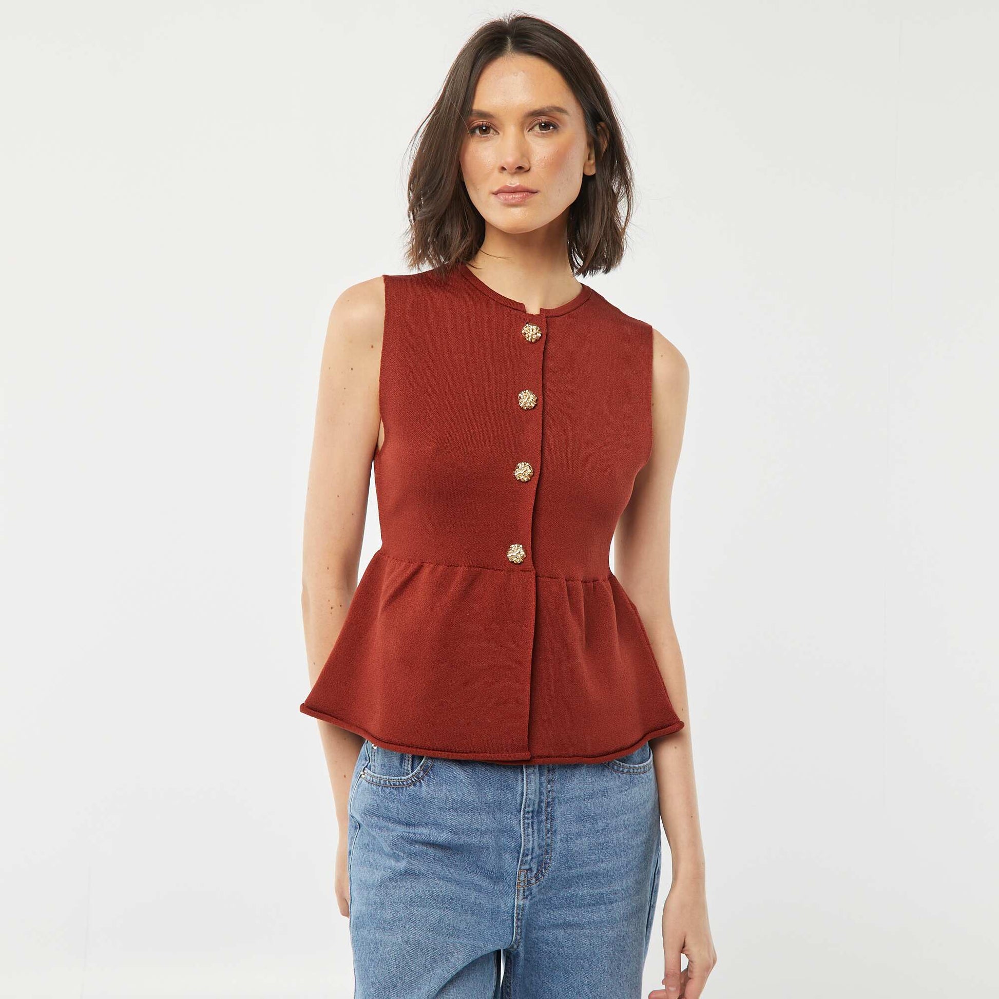 Gilet sans manches ROUGE