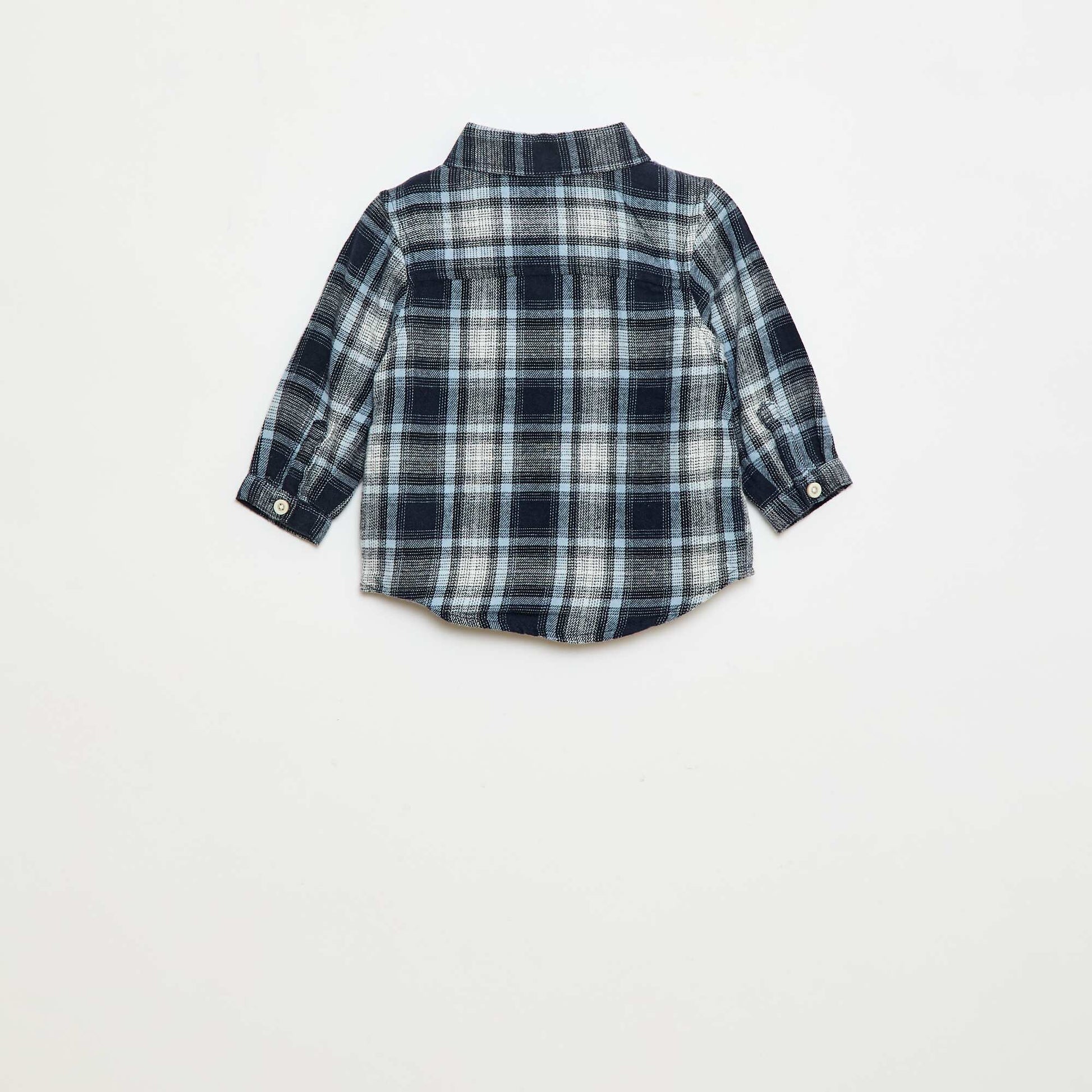 Chemise en flanelle à carreaux BLEU MARINE
