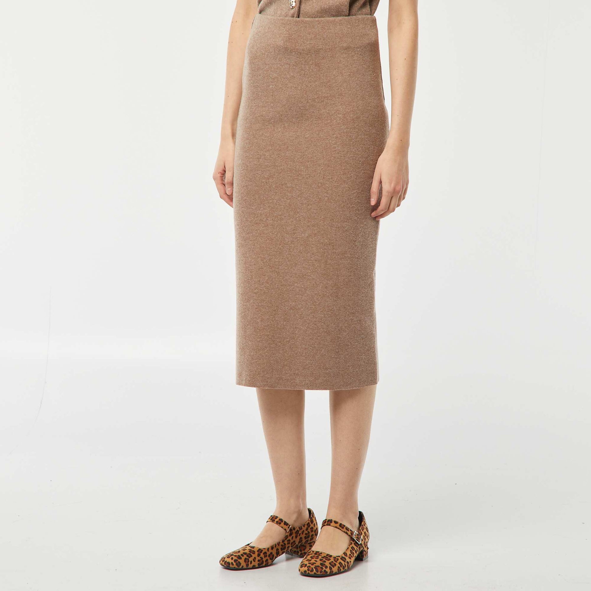 Jupe tube MARRON