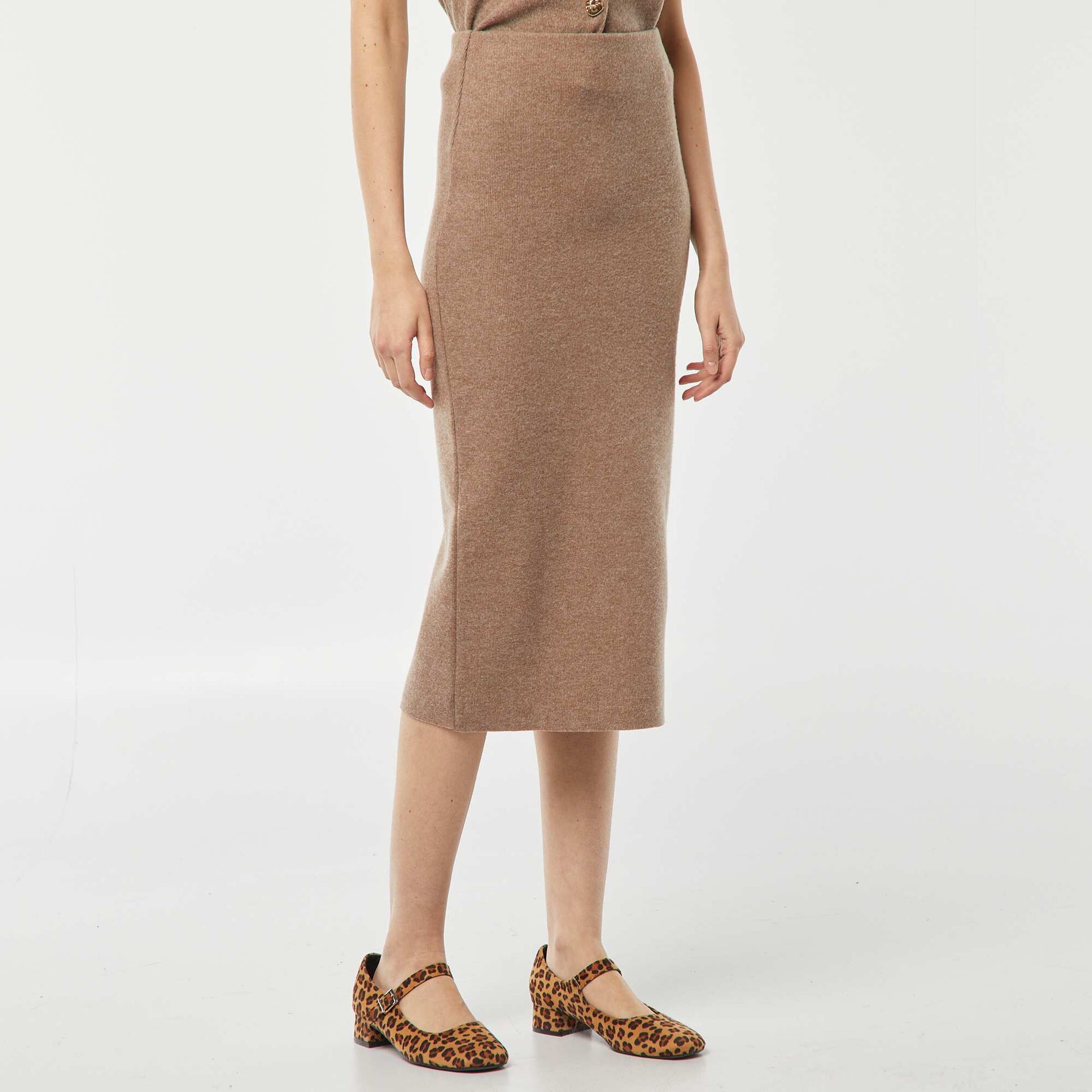 Jupe tube MARRON