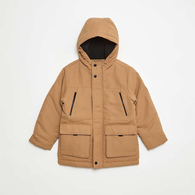 Parka à capuche déperlante BEIGE