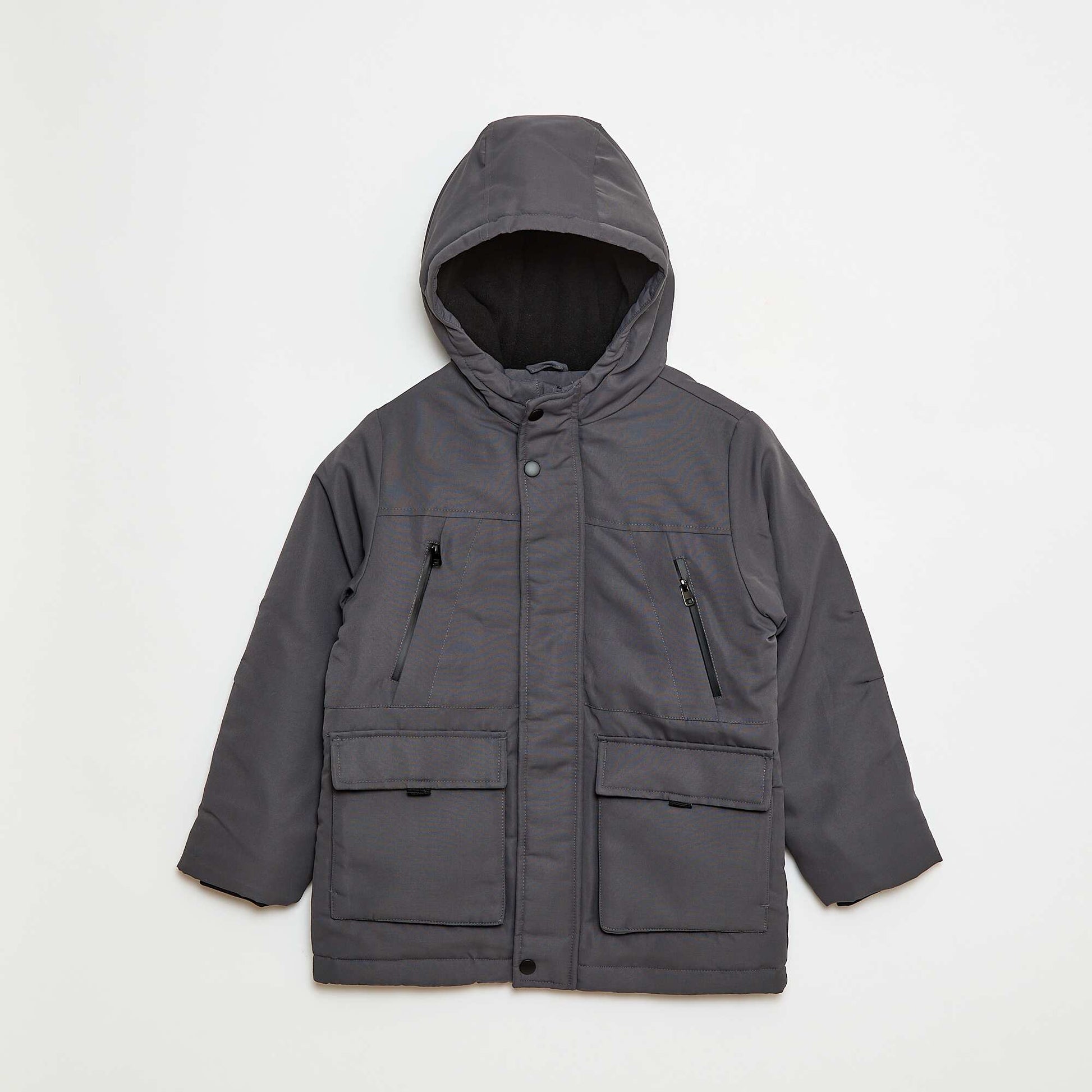 Parka à capuche déperlante GRIS