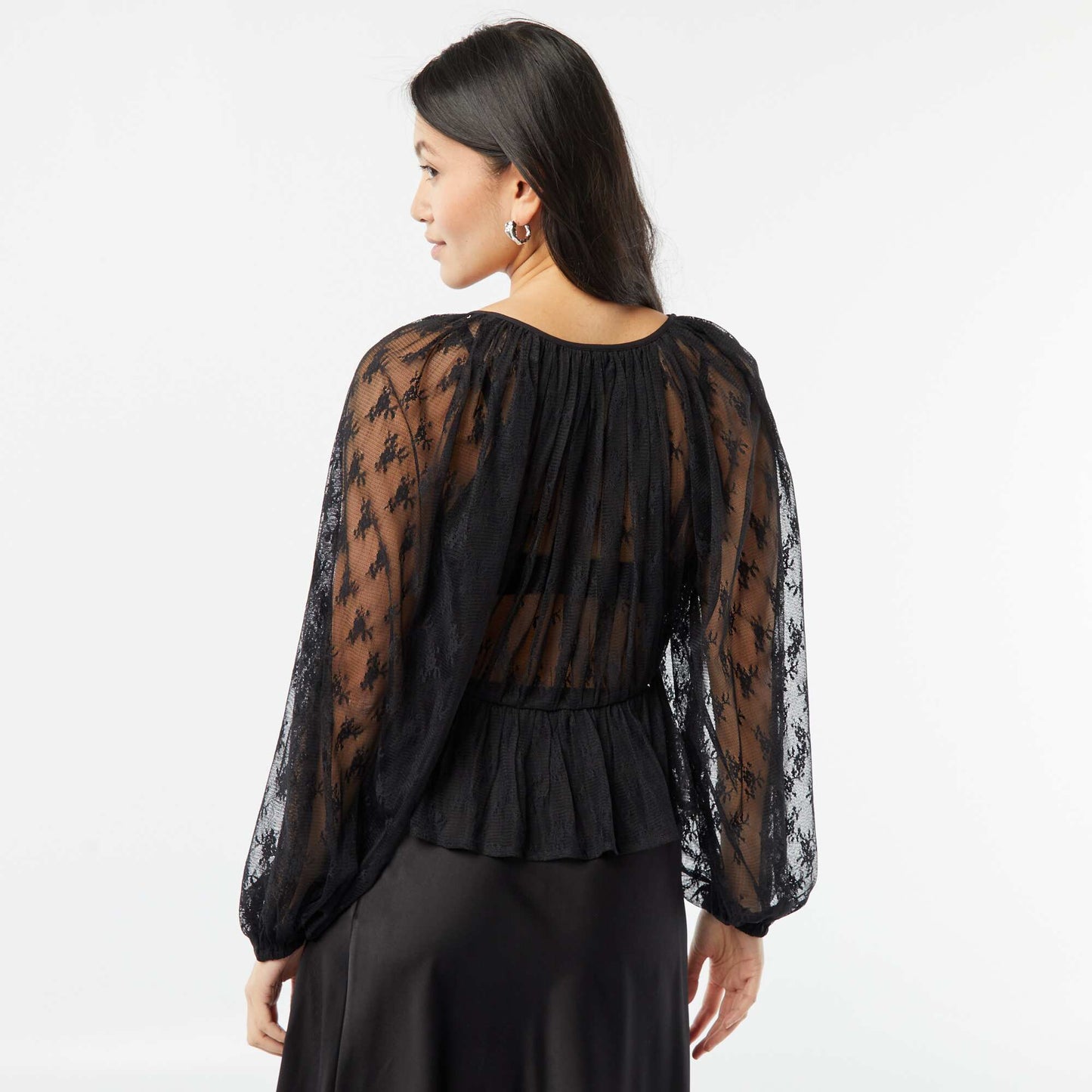 Blouse en dentelle NOIR