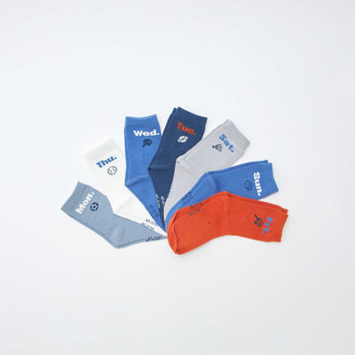 Lot de 7 paires de chaussettes imprimées BLEU