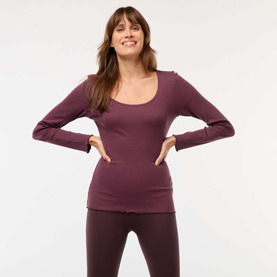 Tee-shirt de pyjama côtelé PRUNE