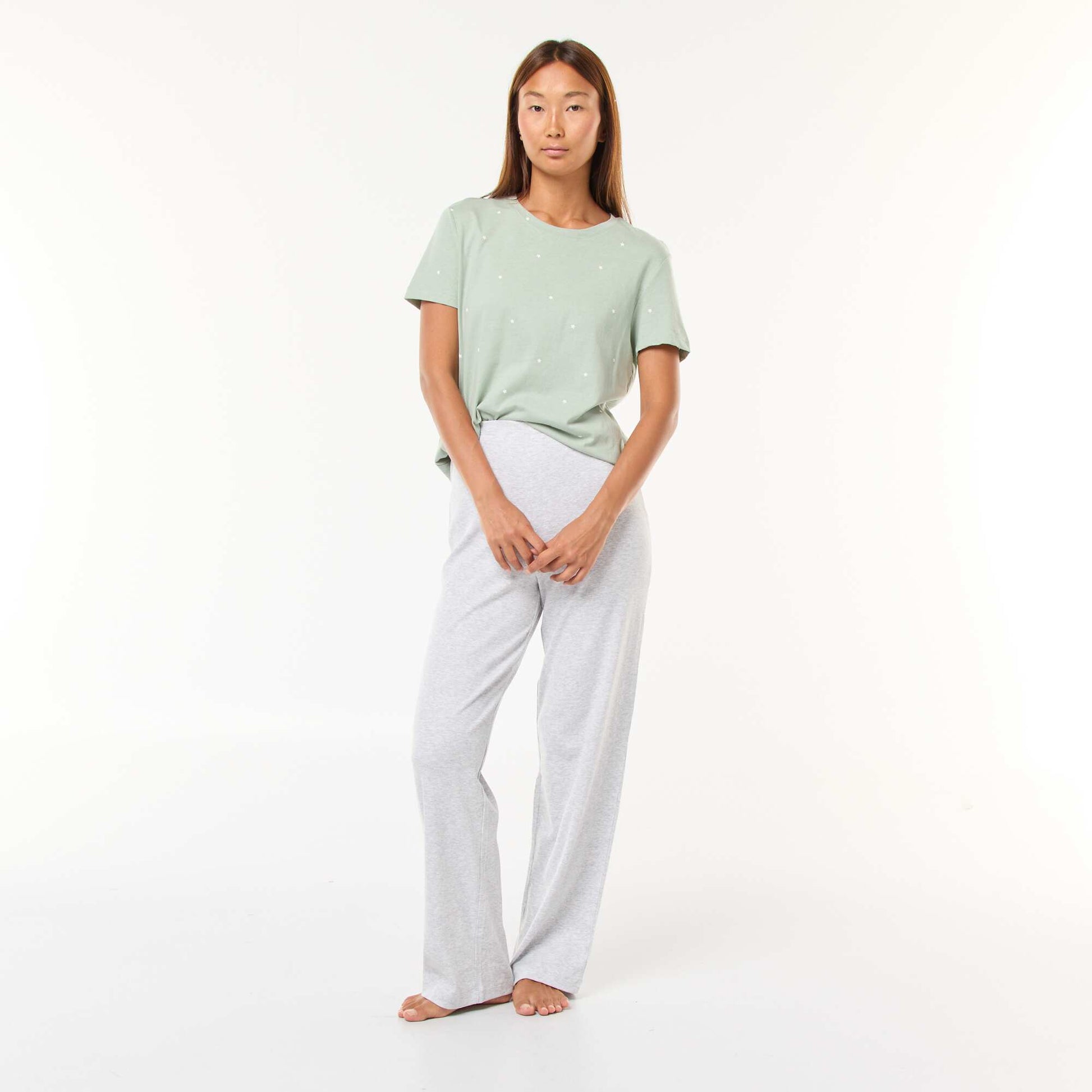 Pantalon côtelé de nuit GRIS