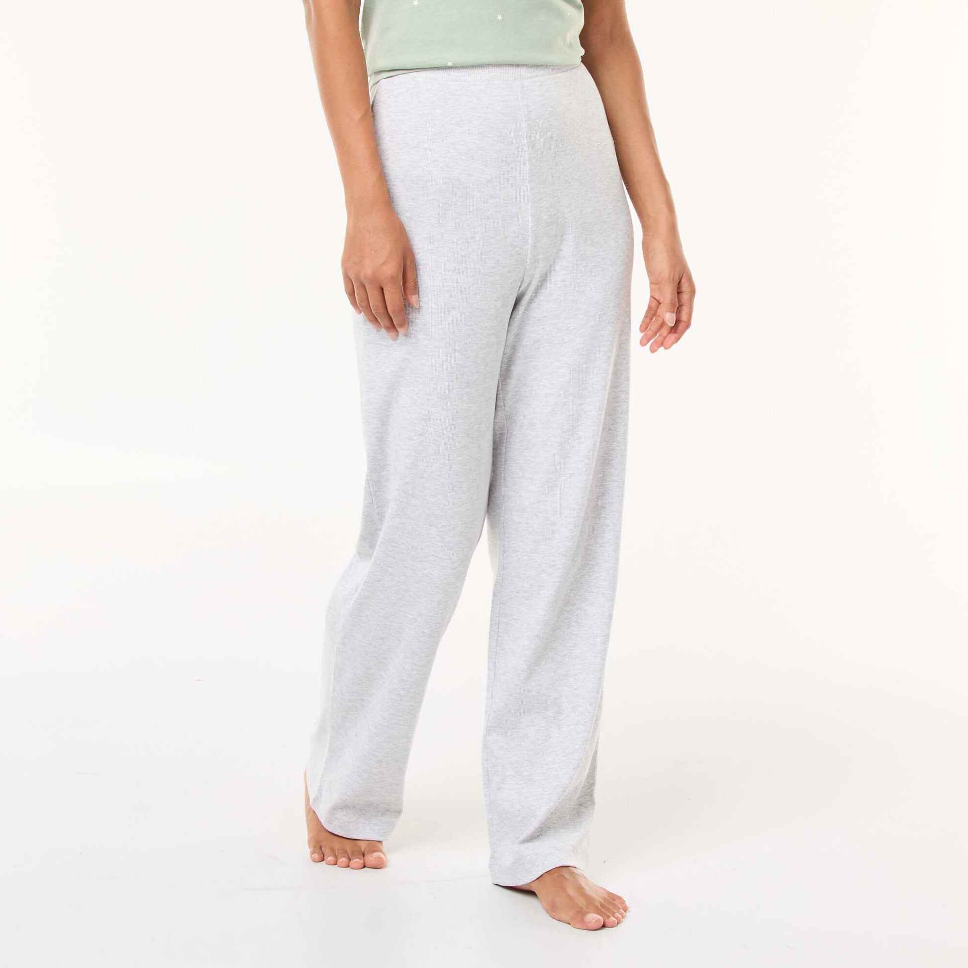 Pantalon côtelé de nuit GRIS
