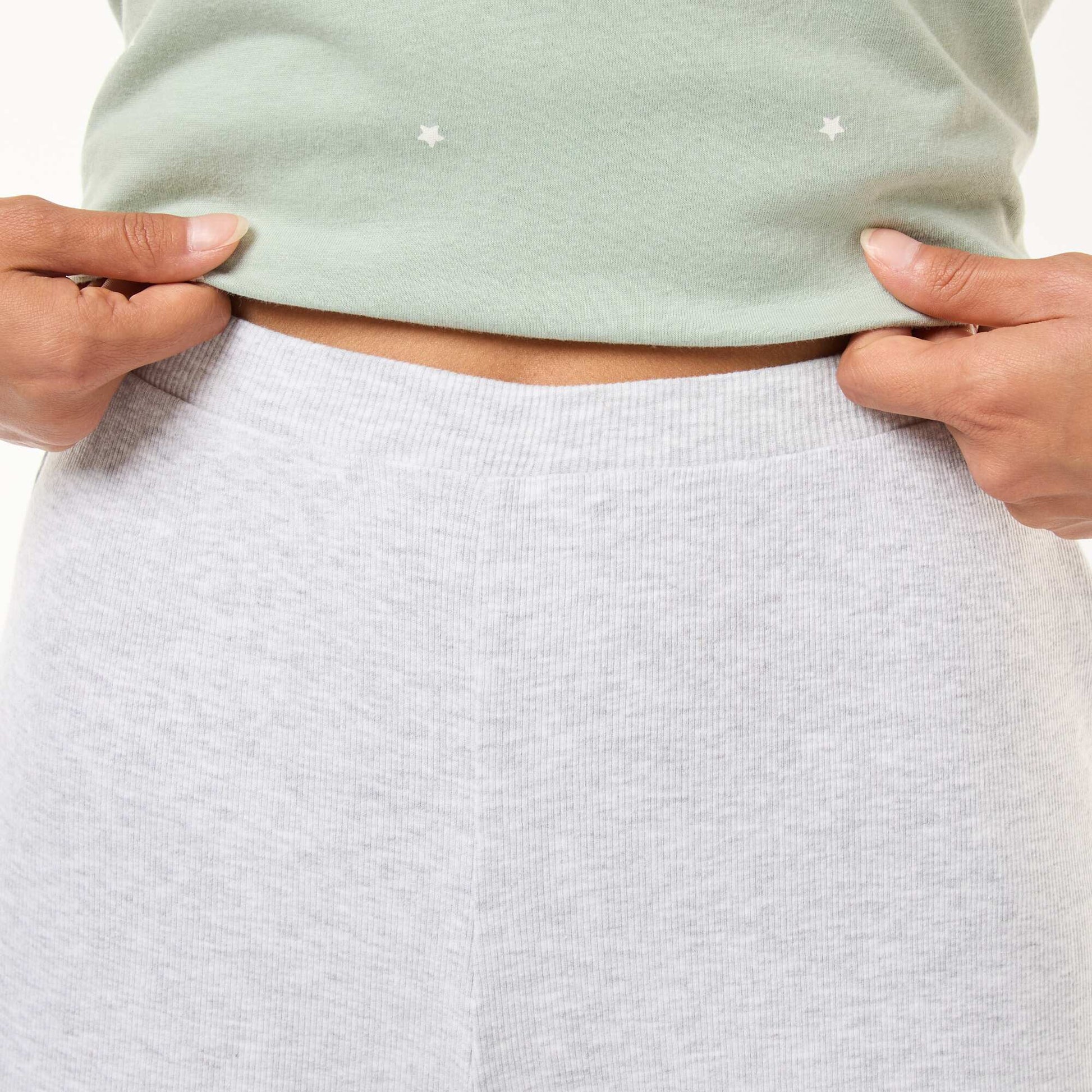 Pantalon côtelé de nuit GRIS