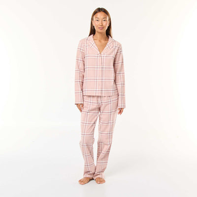 Pyjama long 2 pièces chemisier + pantalon - 2 pièces ROSE