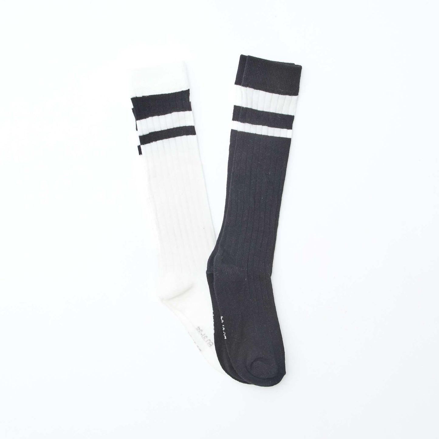 Lot de 2 chausettes en coton BLANC