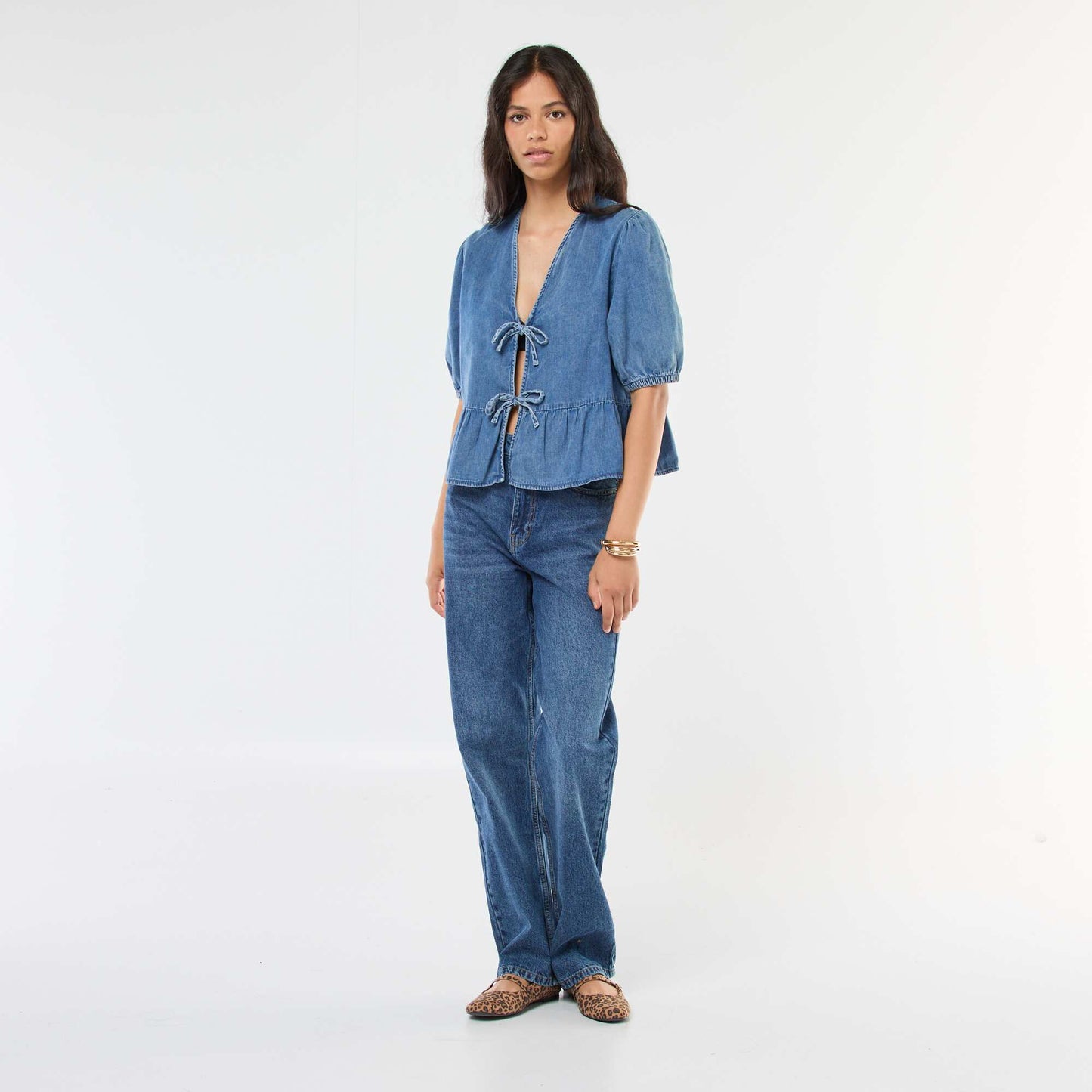 Jean straight taille haute STONE