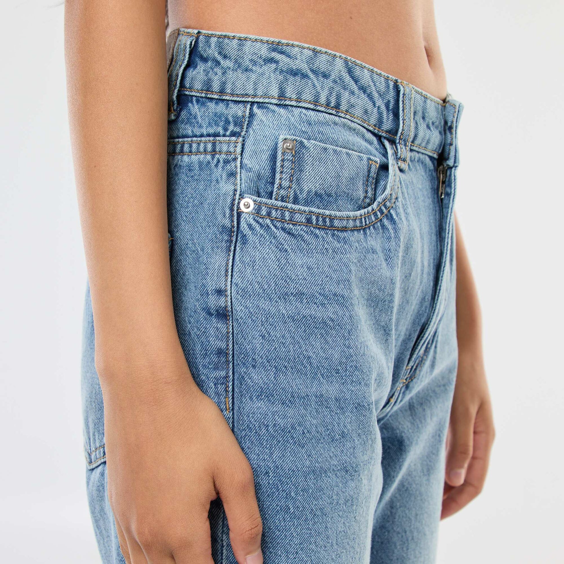 Jean straight taille haute DOUBLE STONE