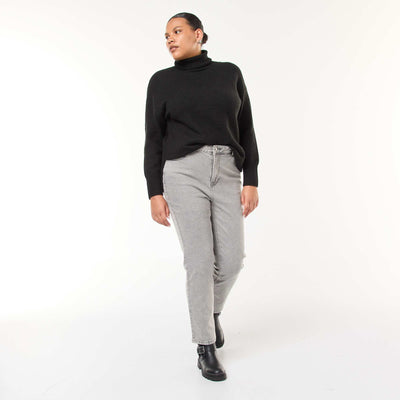 Pantalon en jean stretch straight GRIS