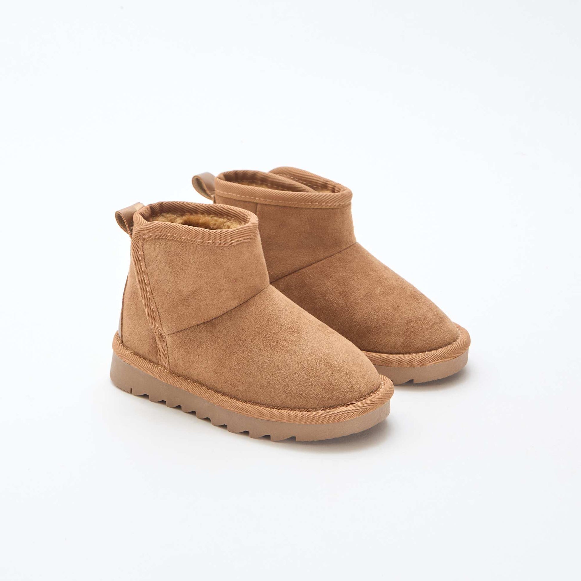 Petites bottes style sudédois en ubuck MARRON