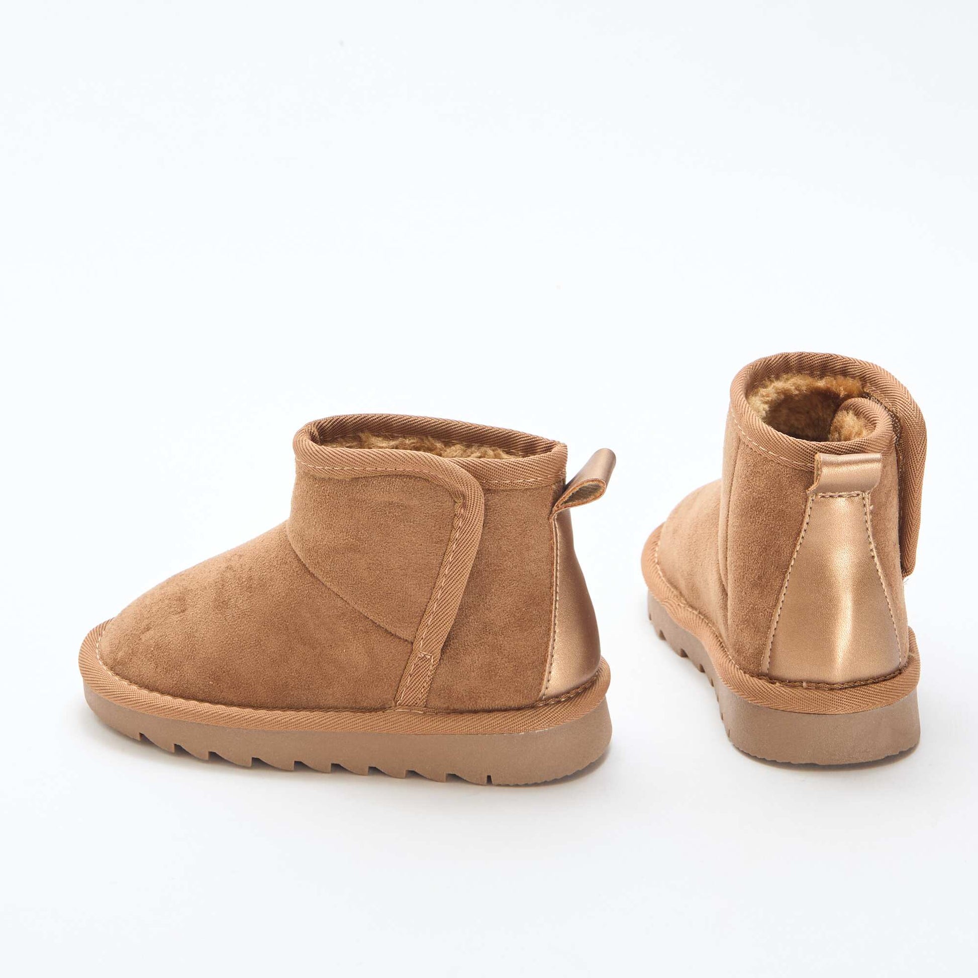 Petites bottes style sudédois en ubuck MARRON
