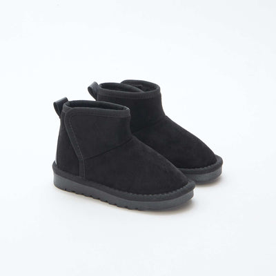 Petites bottes style sudédois en ubuck NOIR