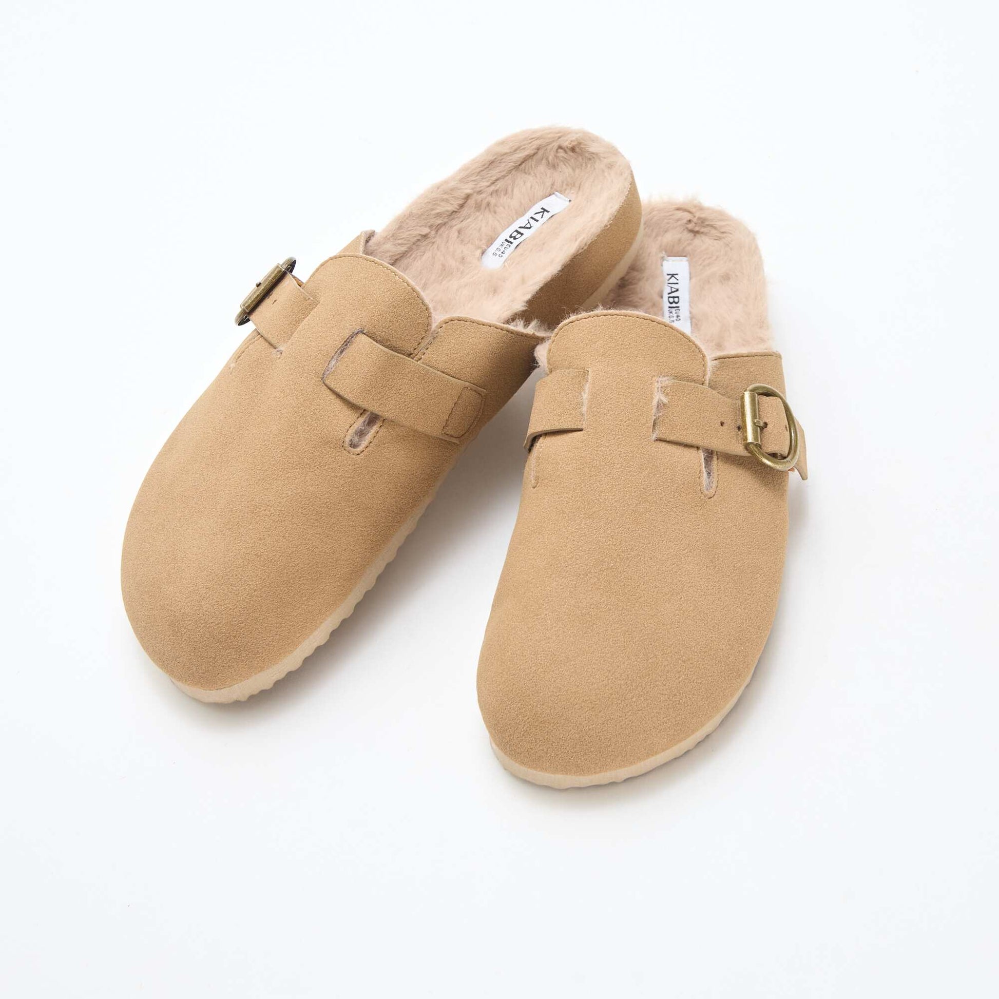 Chaussons sabot fourré MARRON