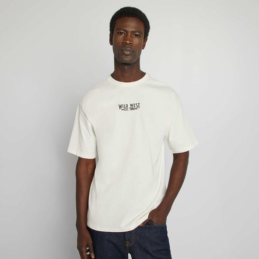 T-shirt 'Wild West' manches courtes BLANC