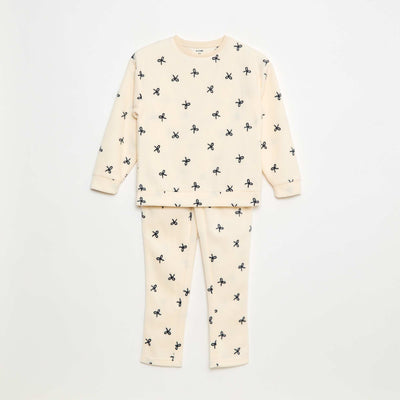 Haut de pyjama à motif BLANC