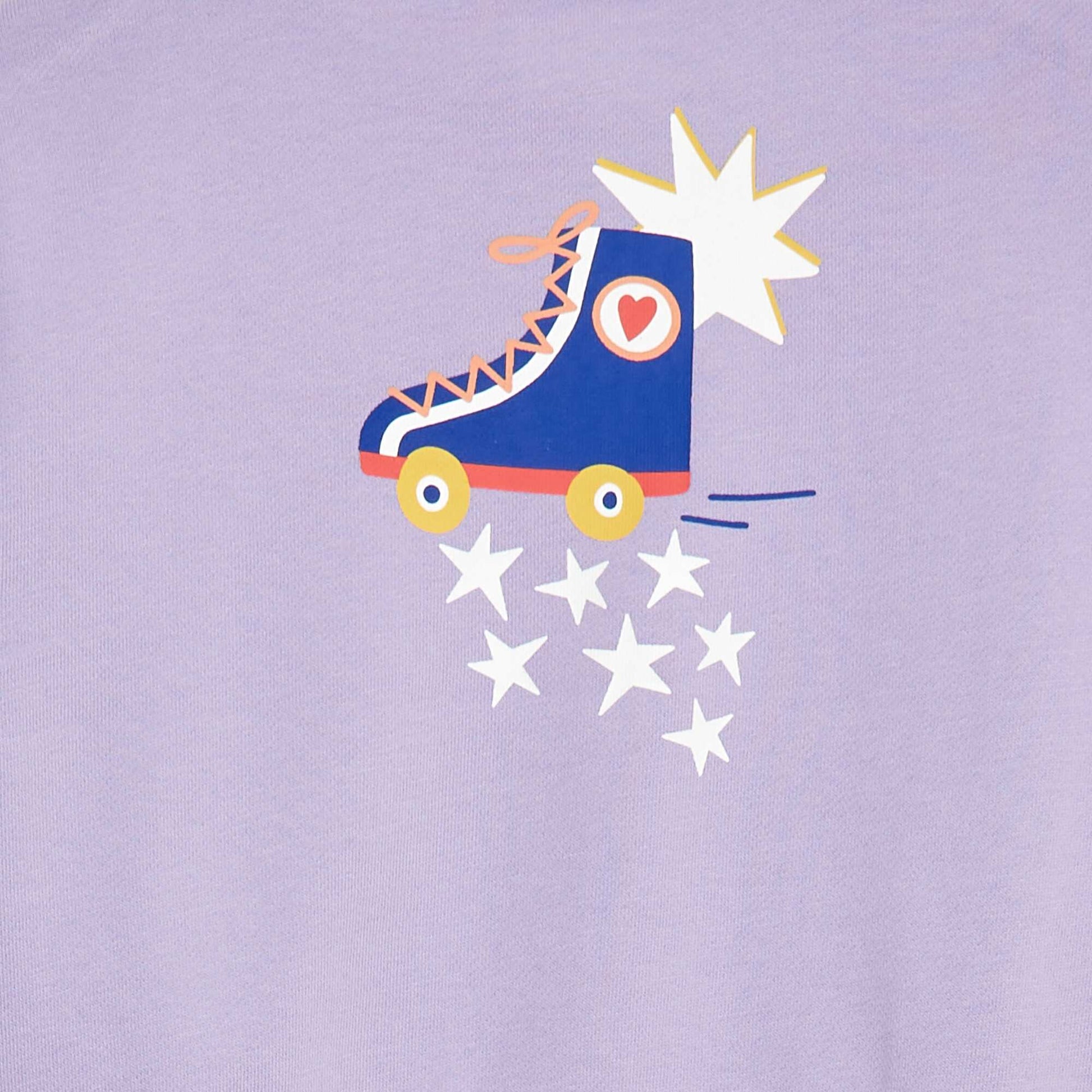 Sweat imprimé en molleton léger - Grafik Edition VIOLET