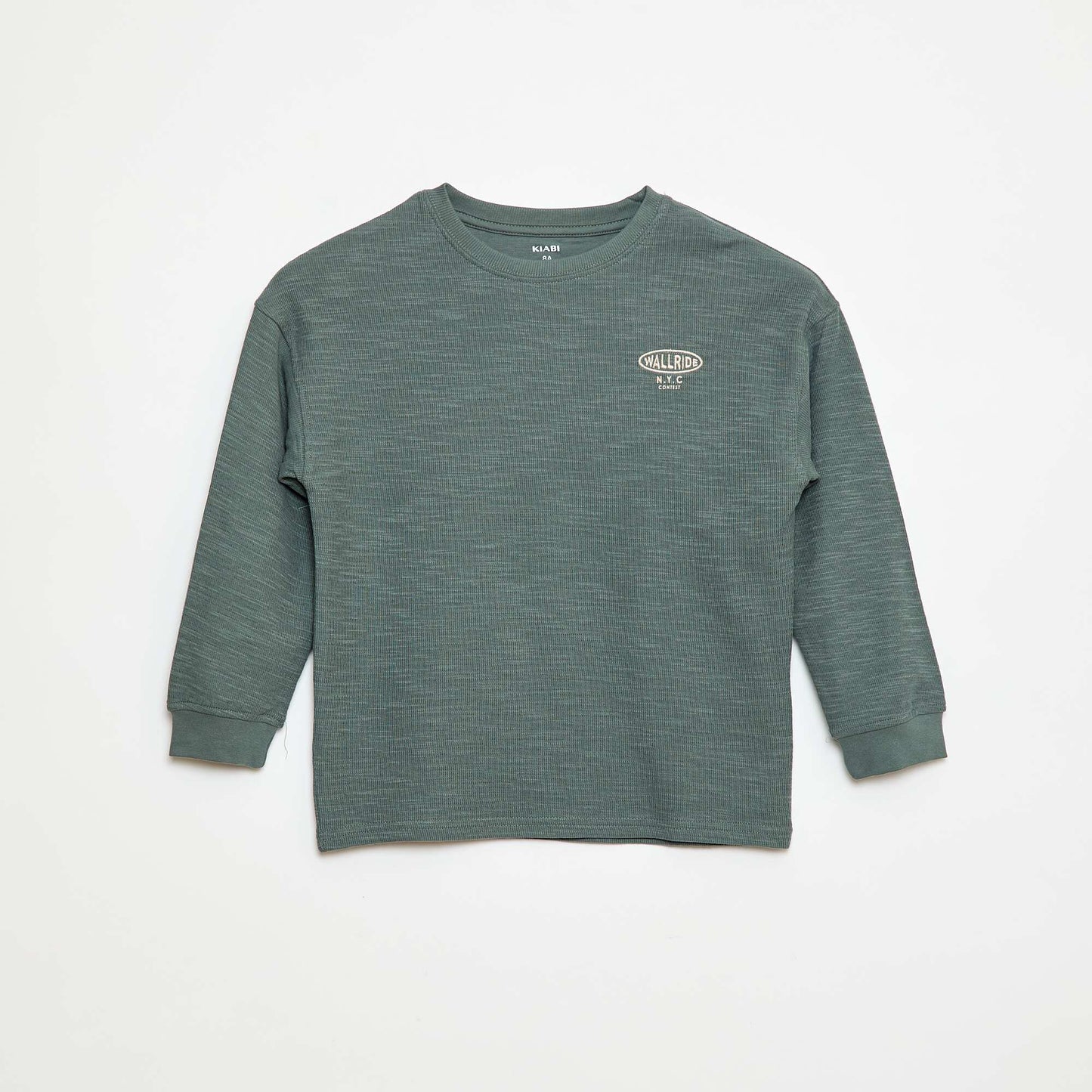 T-shirt en maille avec broderie VERT