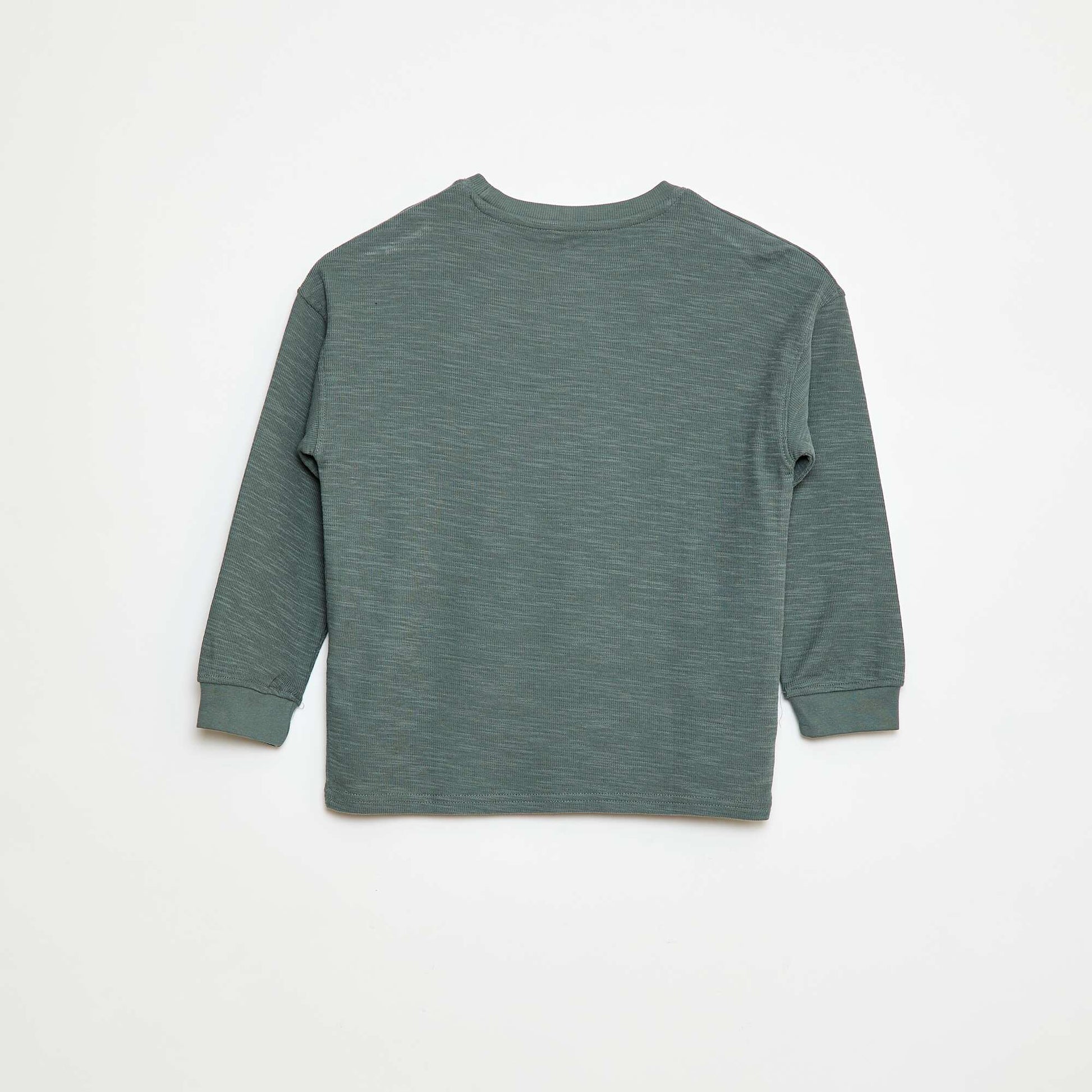 T-shirt en maille avec broderie VERT