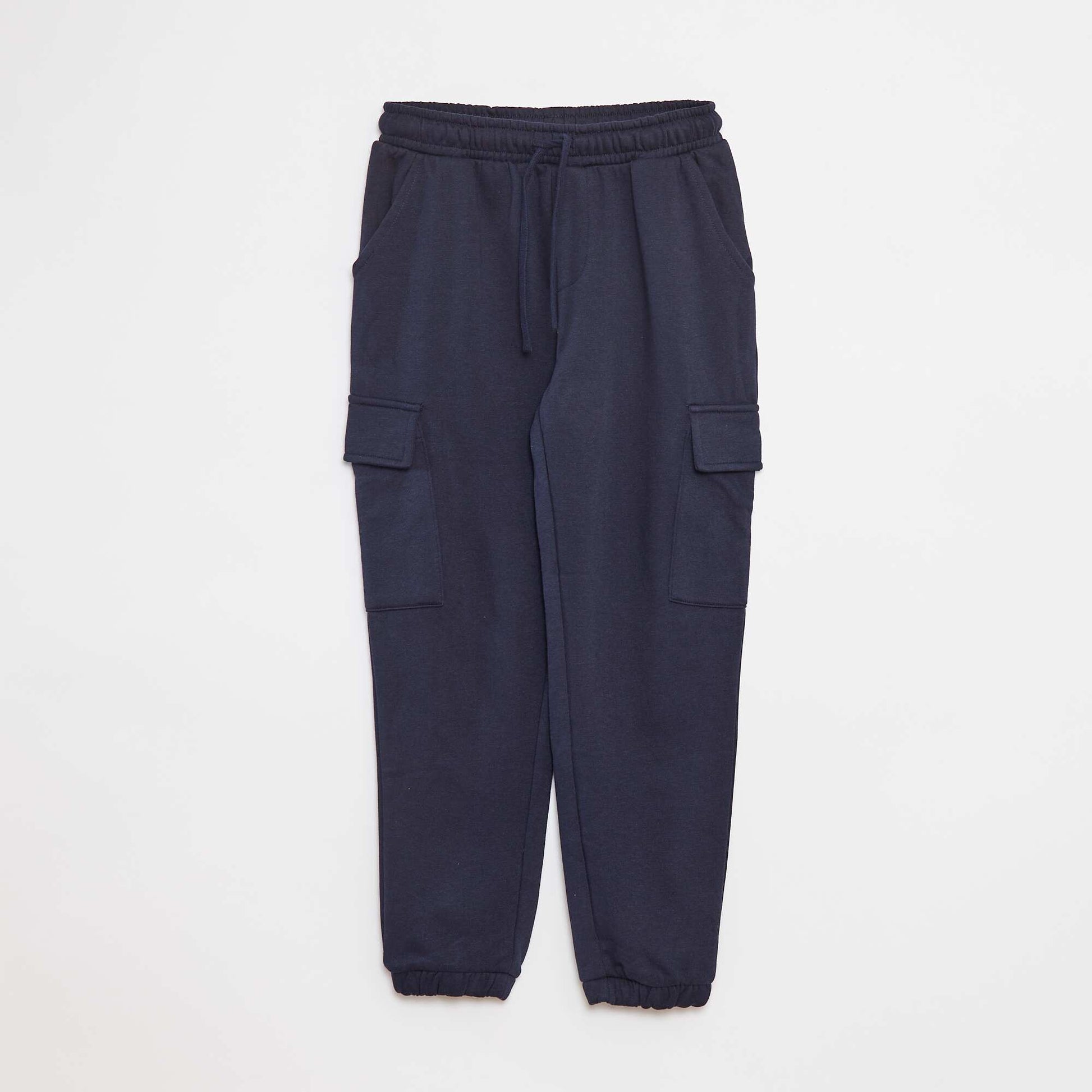 Pantalon jogging multipoches en molleton BLEU