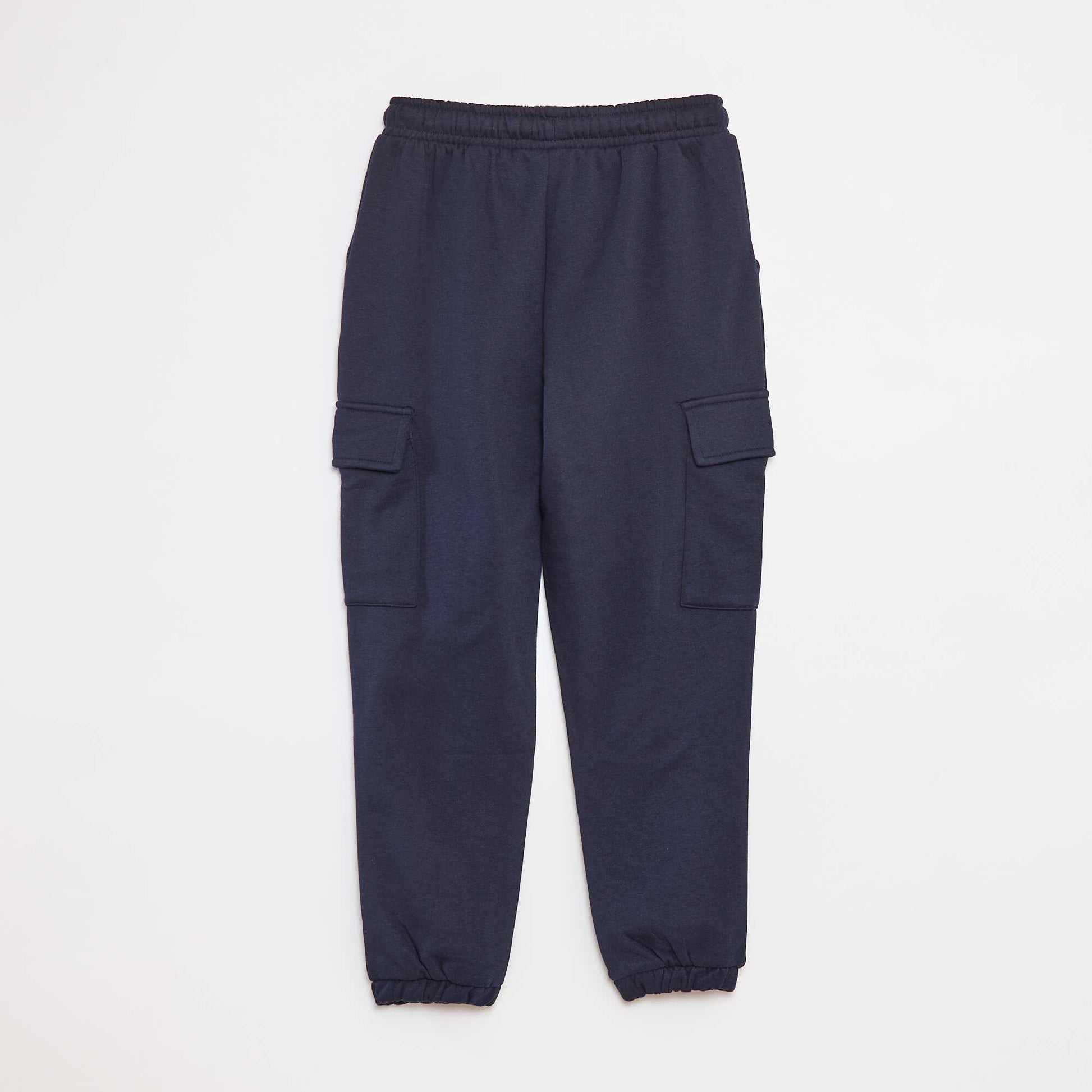 Pantalon jogging multipoches en molleton BLEU