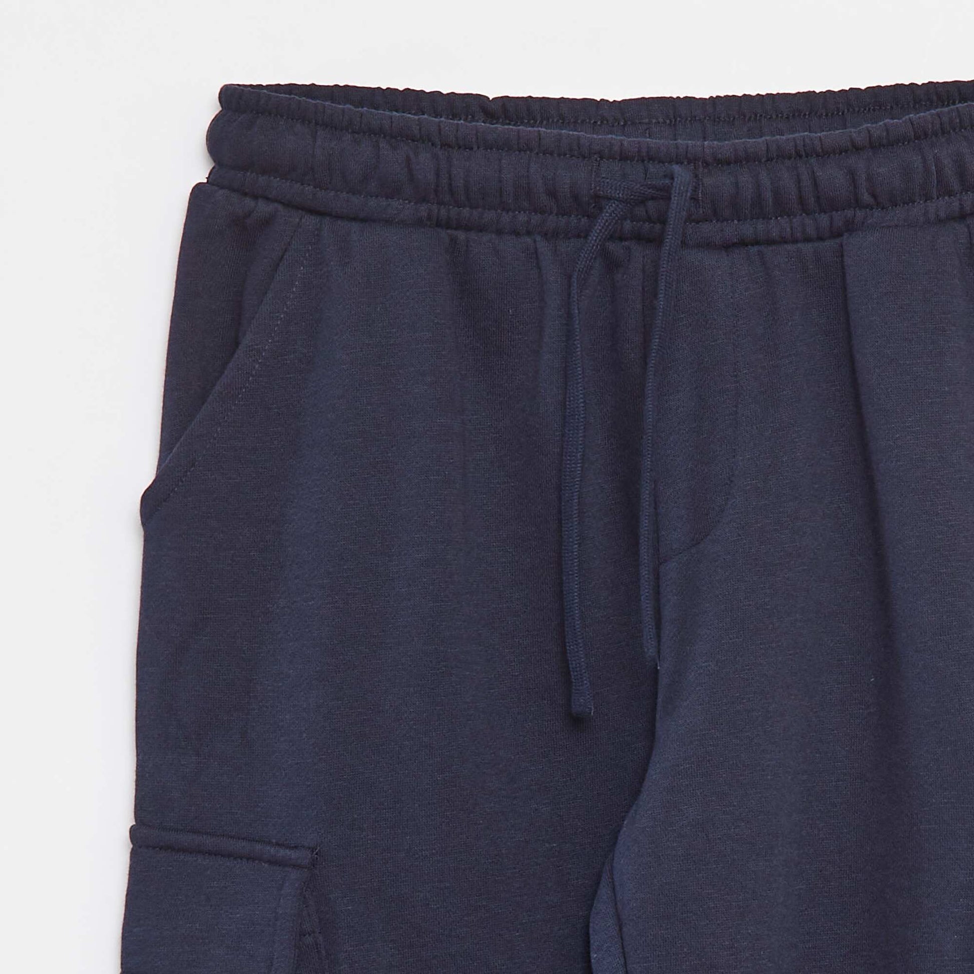 Pantalon jogging multipoches en molleton BLEU