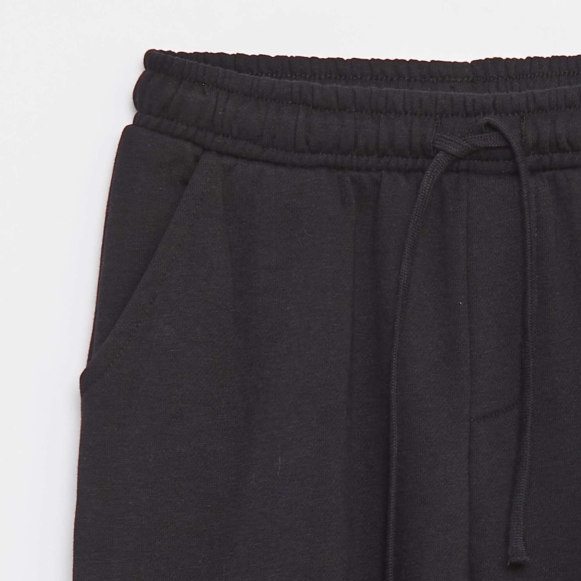 Pantalon jogging multipoches en molleton NOIR