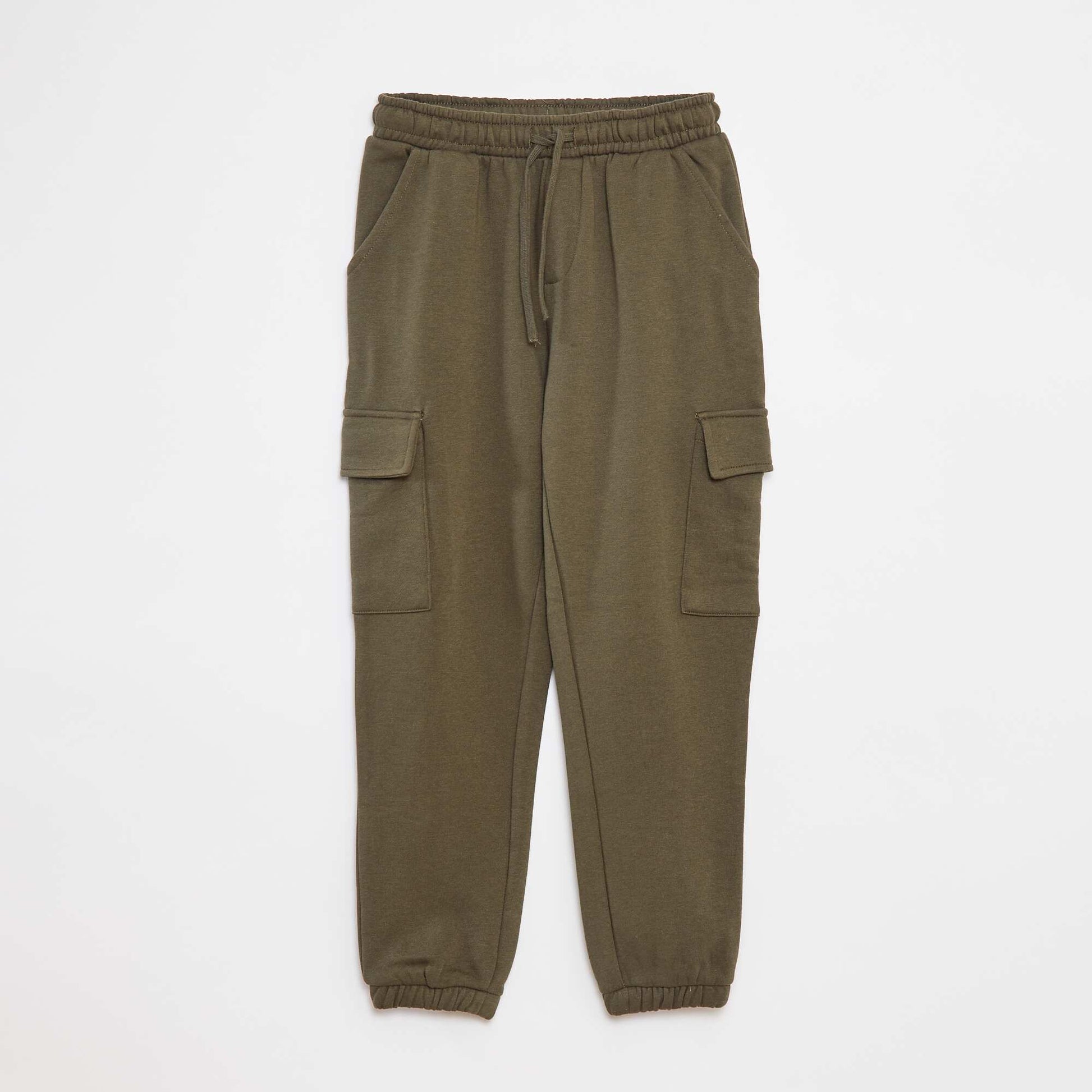 Pantalon jogging multipoches en molleton KAKI