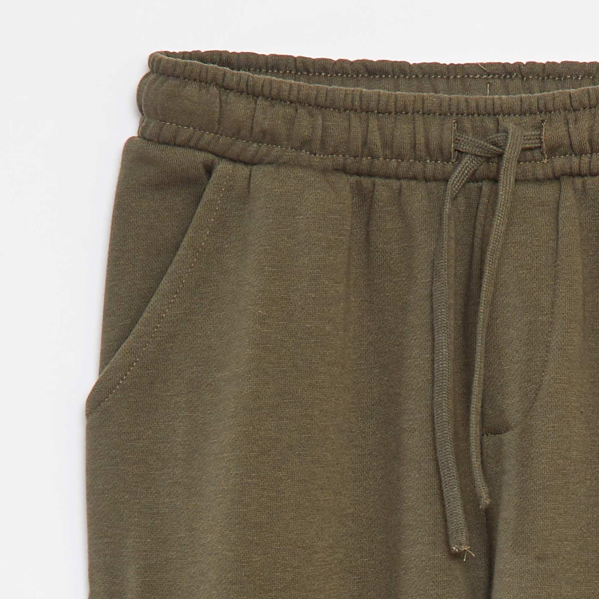 Pantalon jogging multipoches en molleton KAKI