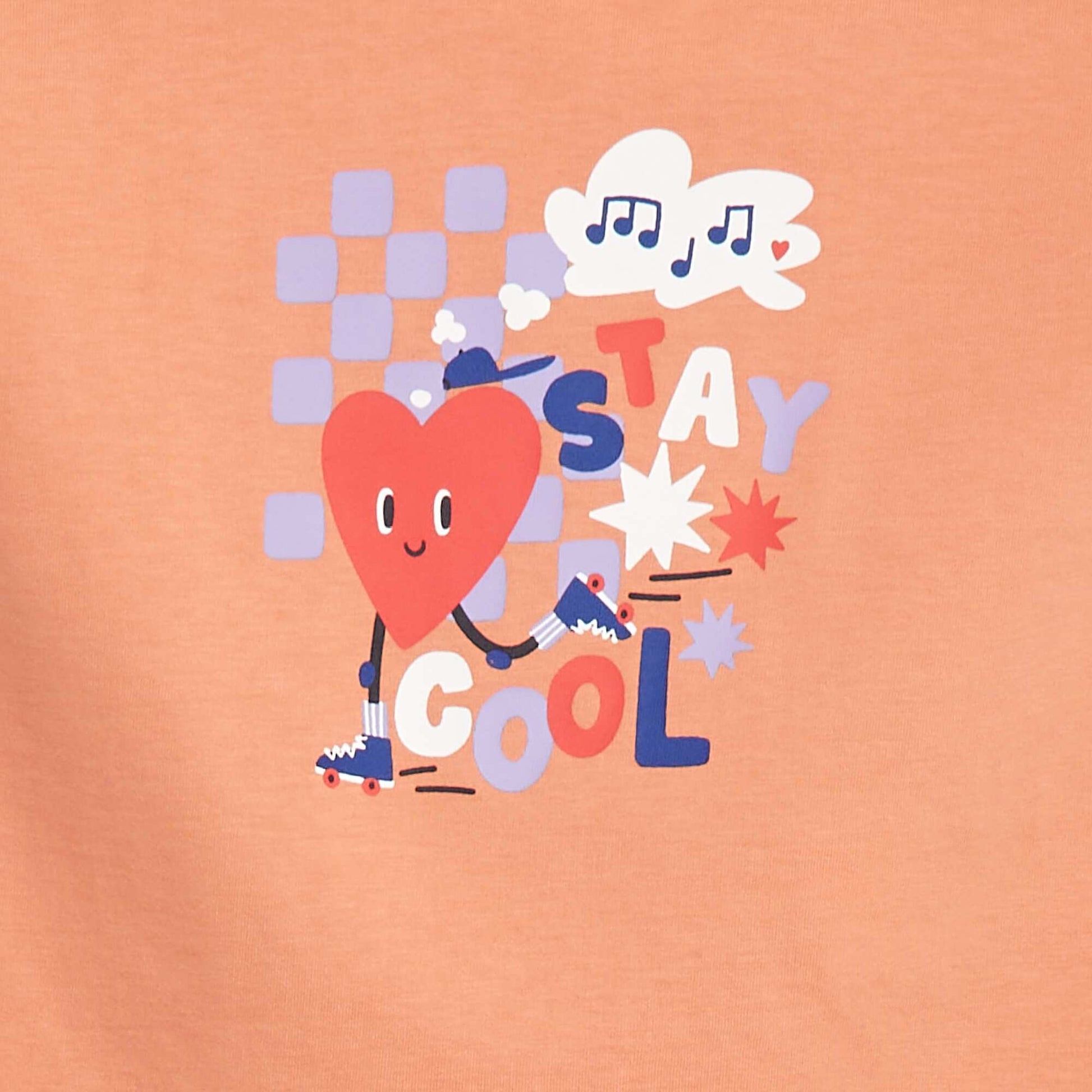 T-shirt avec emmanchures courtes à revers - Grafik Edition ROSE
