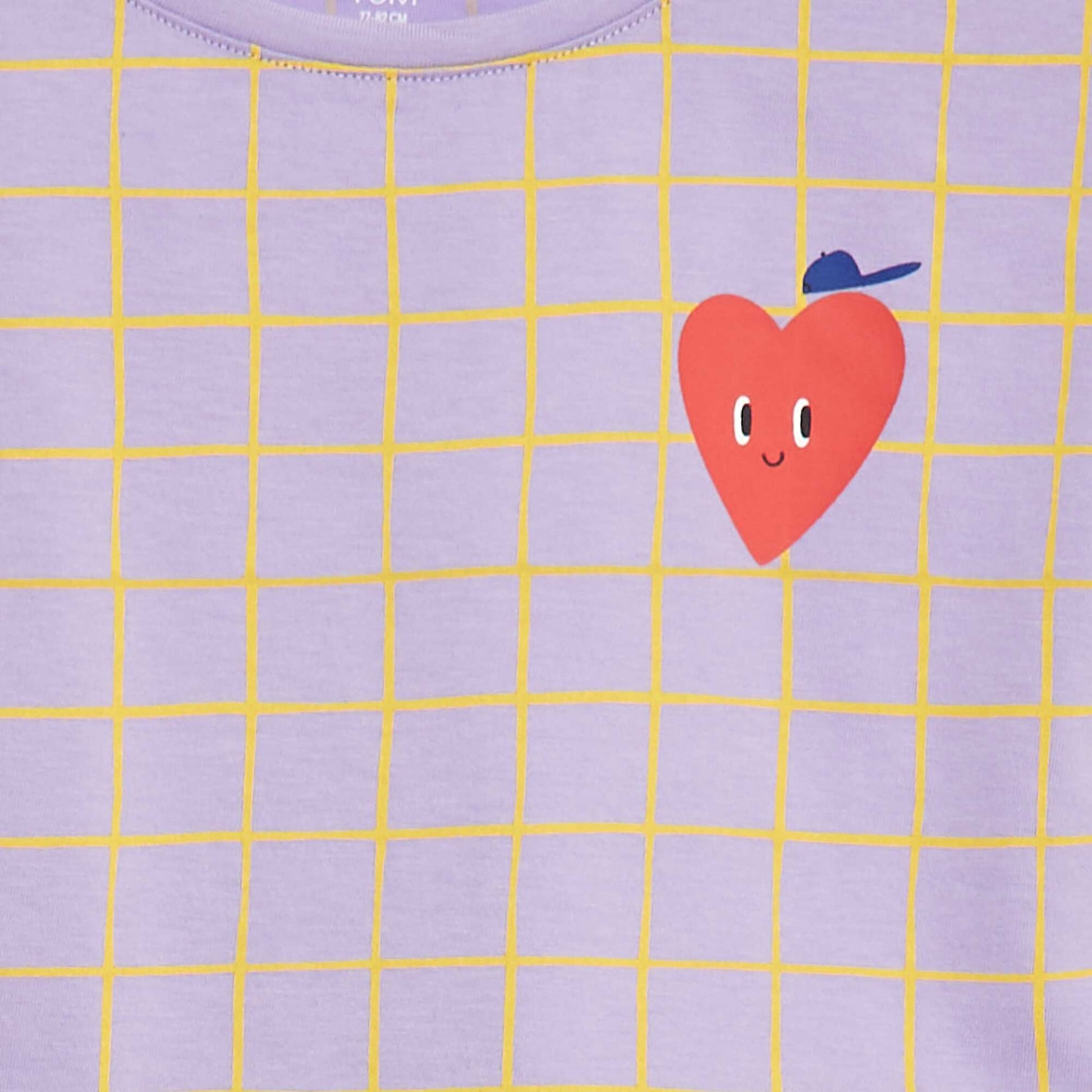 T-shirt avec emmanchures courtes à revers - Grafik Edition VIOLET
