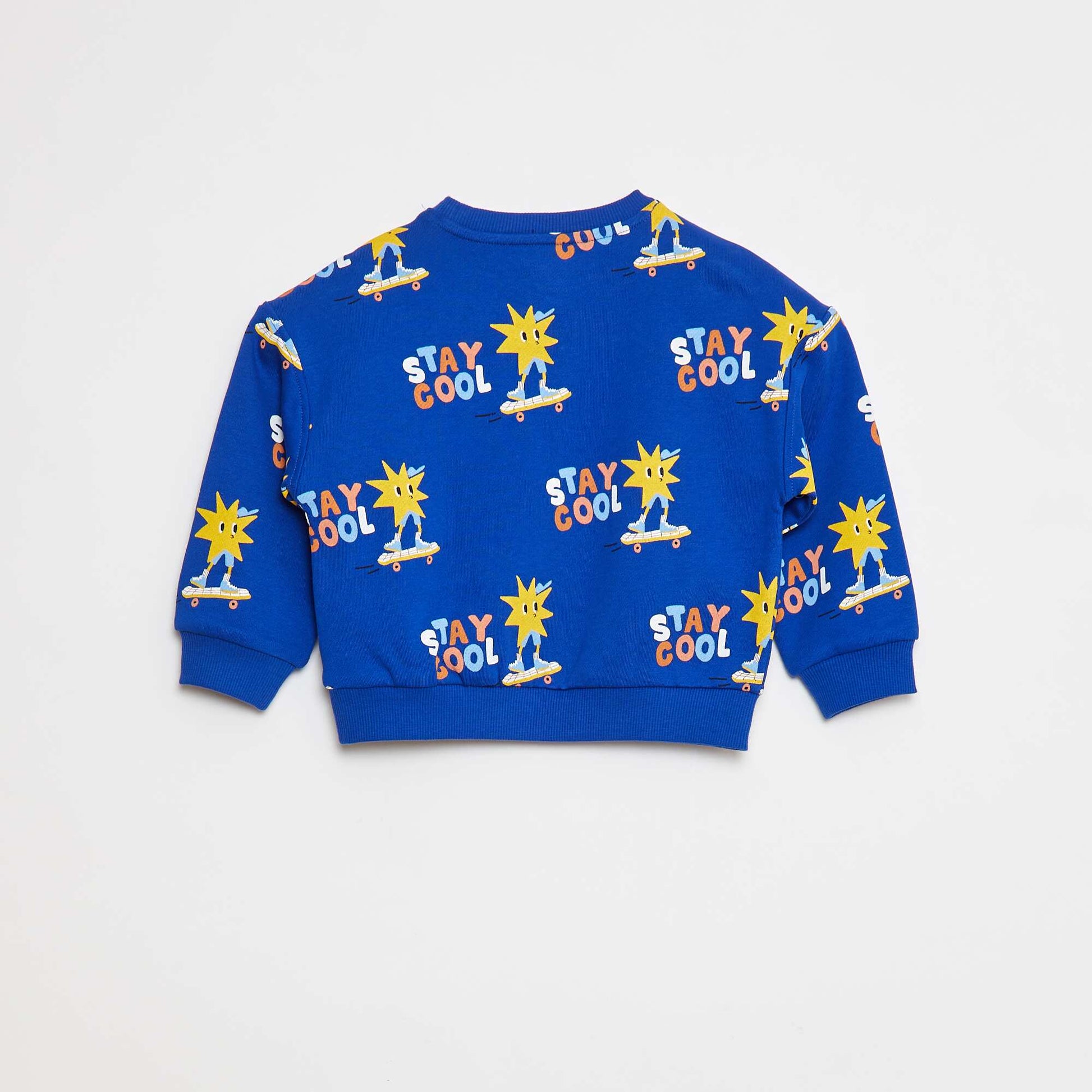 Sweat imprimé en molleton léger - Grafik Edition BLEU