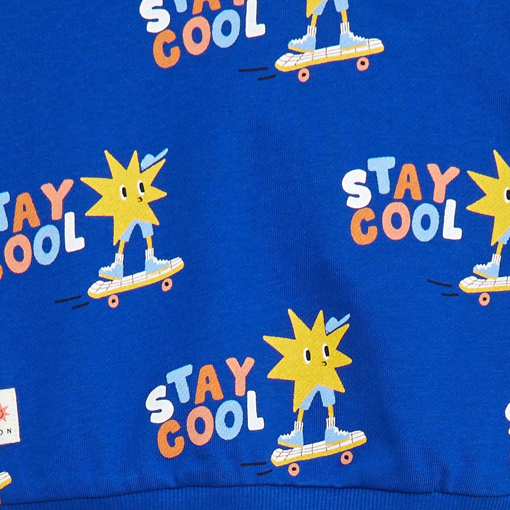 Sweat imprimé en molleton léger - Grafik Edition BLEU