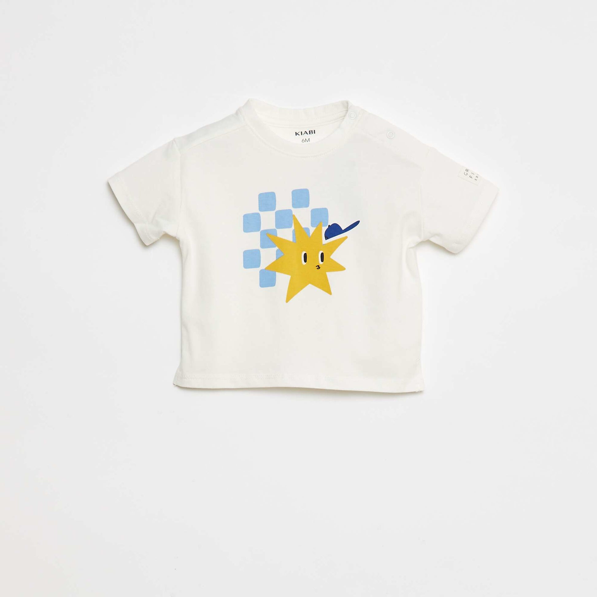 T-shirt manches courtes imprimé - Grafik Edition BLANC