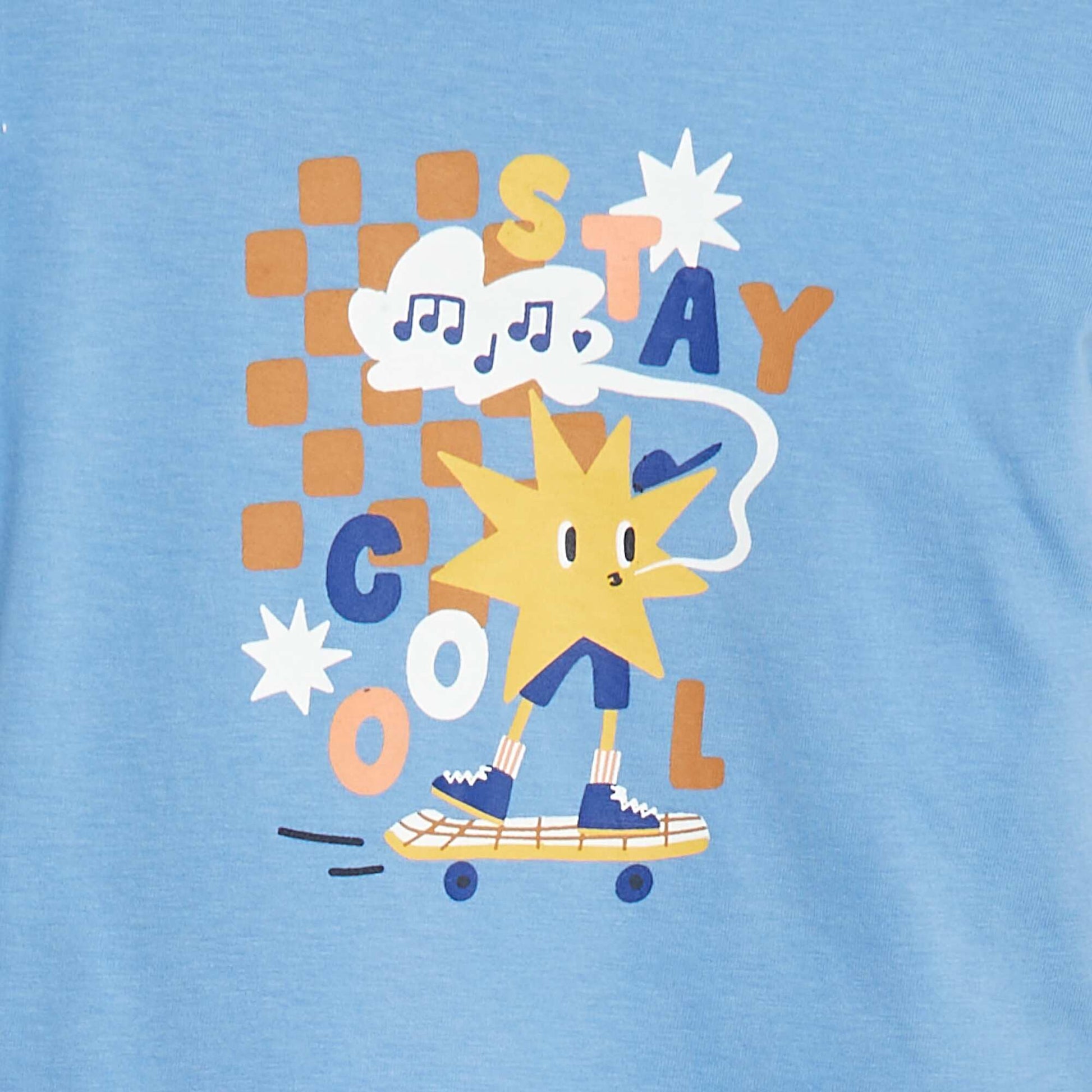 T-shirt manches courtes imprimé - Grafik Edition BLEU