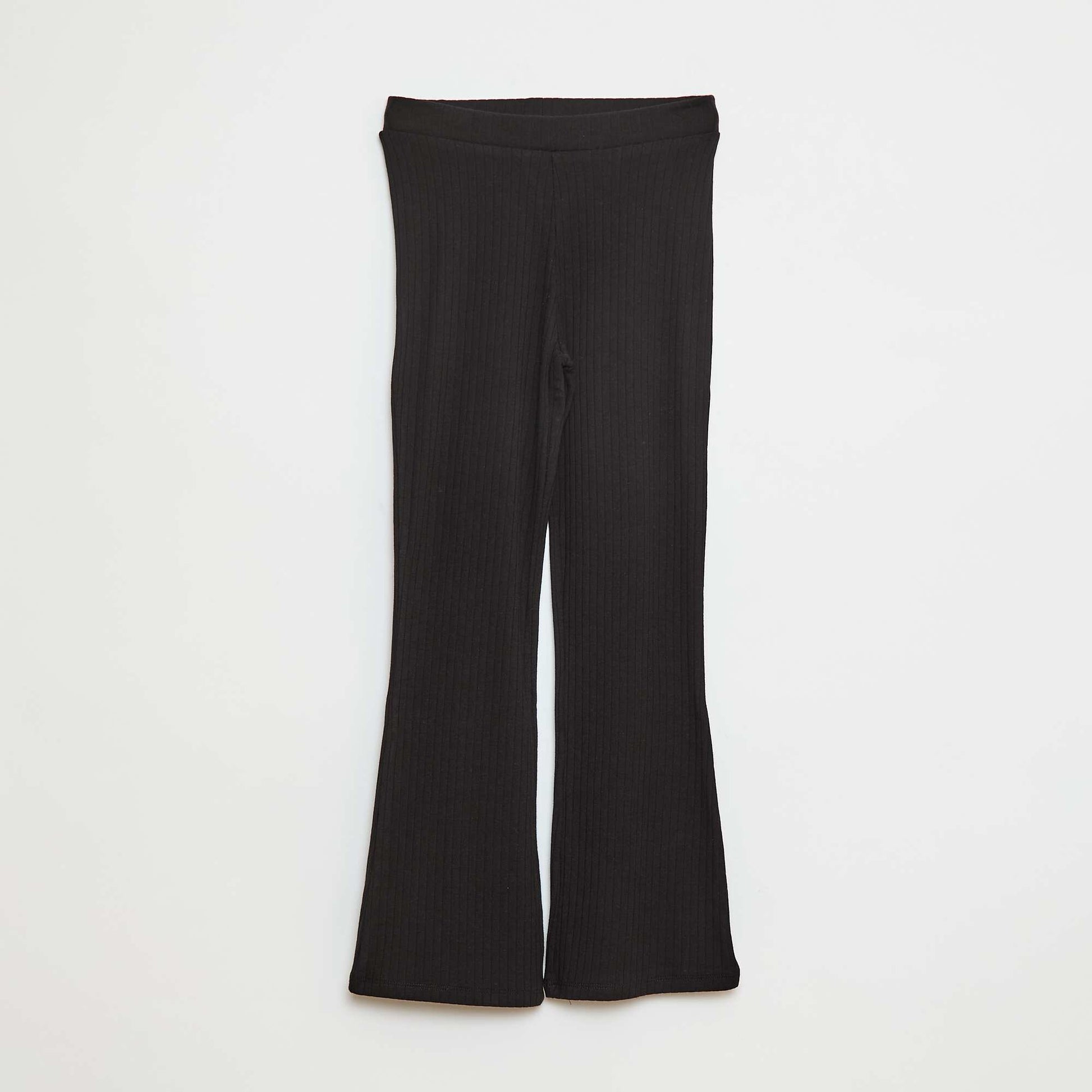 Legging imprimé en rib côtelé NOIR