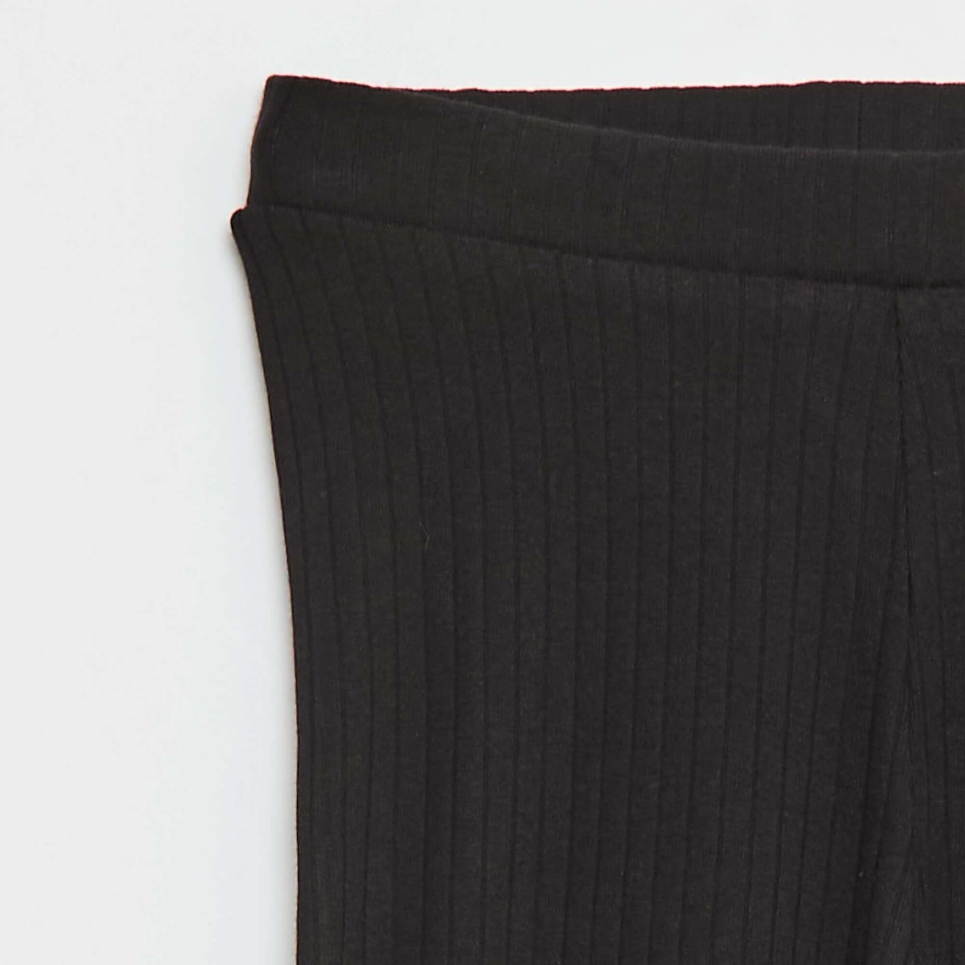 Legging imprimé en rib côtelé NOIR