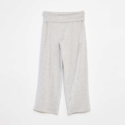 Pantalon regular avec taille élastiquée GRIS